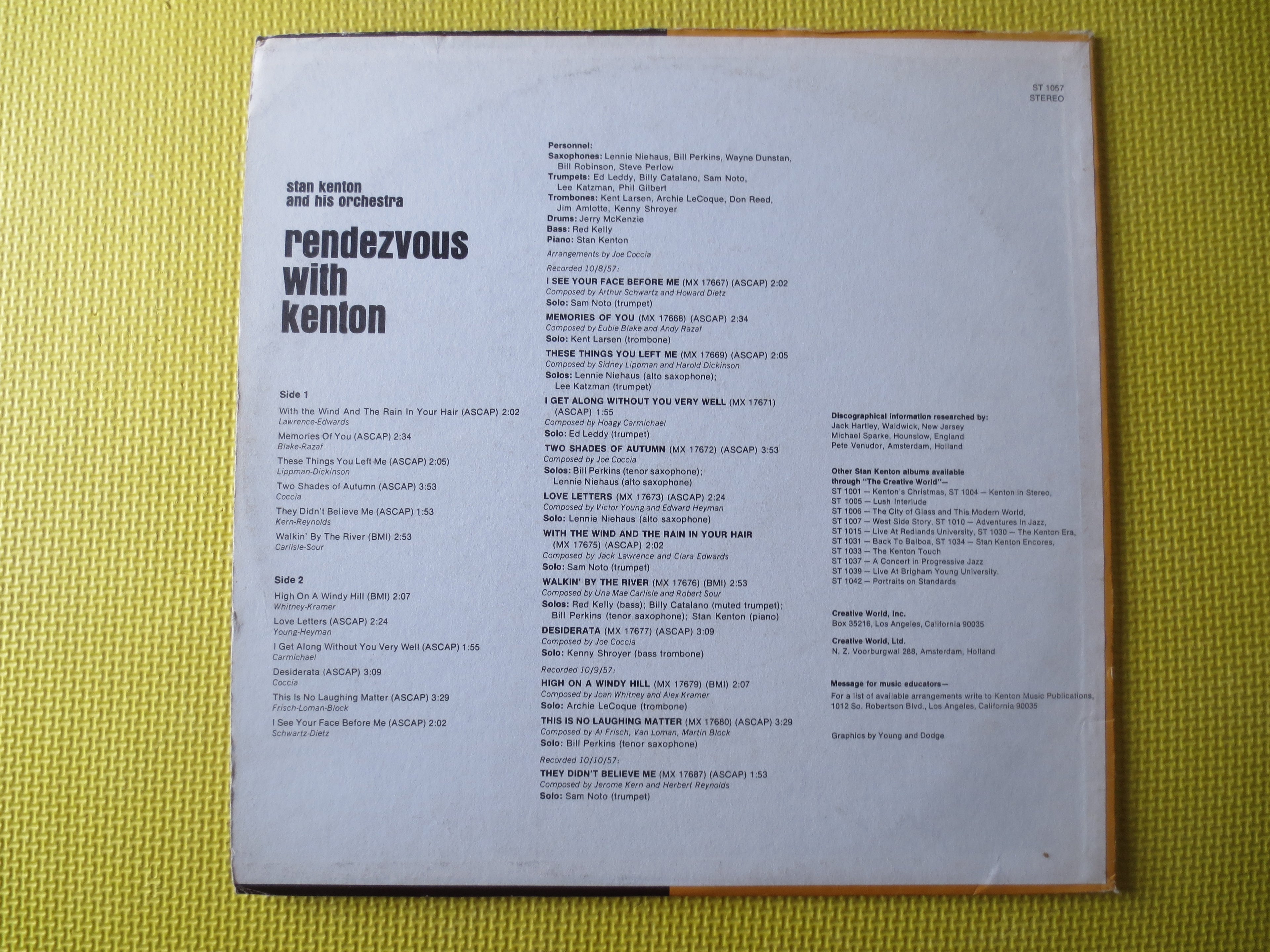 Stan Kenton - The Creative World - Rendezvous With Kenton - 1971 Jazz Vi...