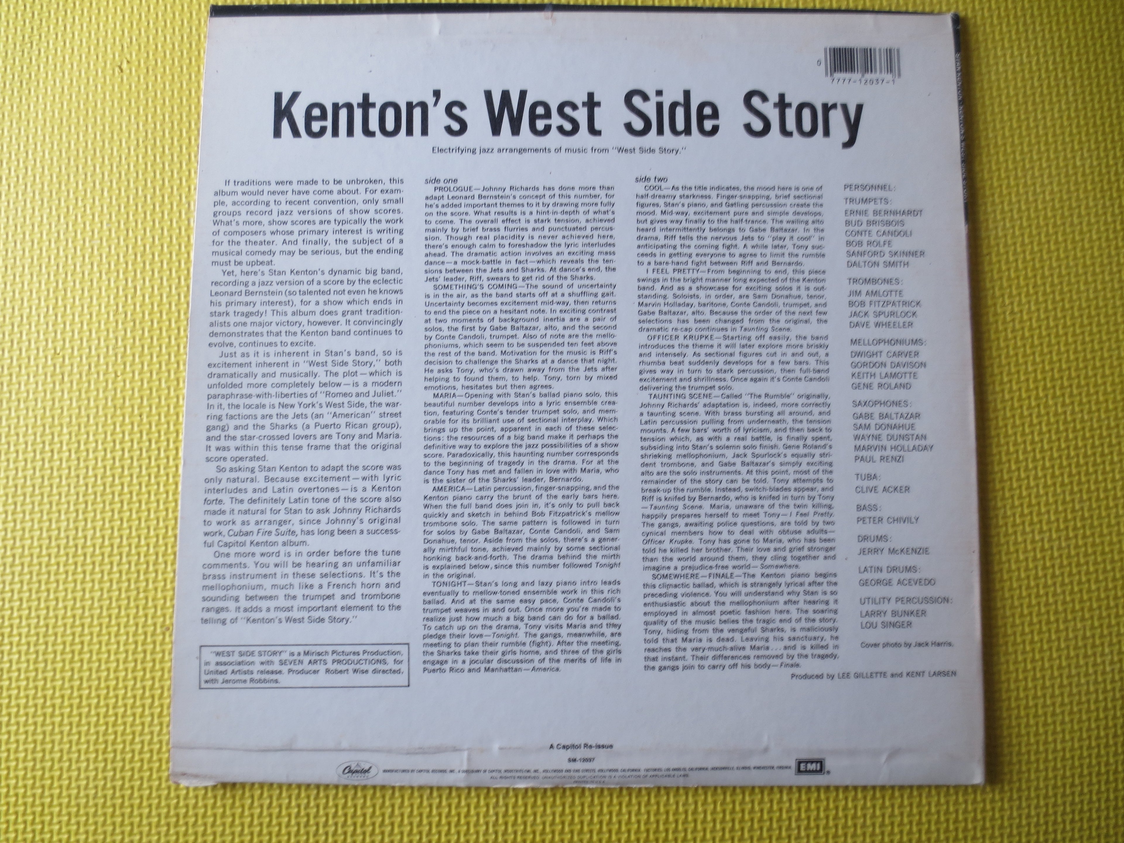 Stan Kenton & His Orchestra – Kenton's West Side Story (1961) Vinyl LP