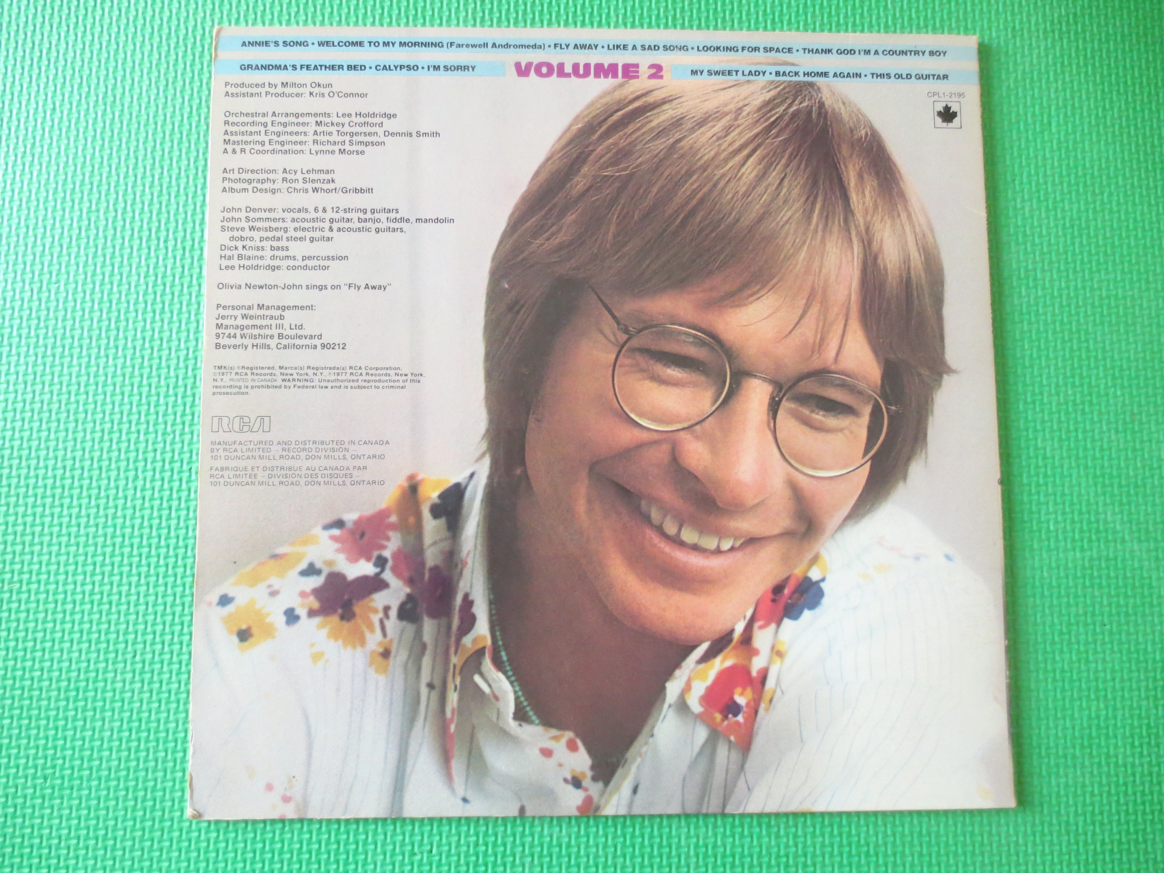 John Denver – Greatest Hits Volume 2 (1977) Vinyl LP