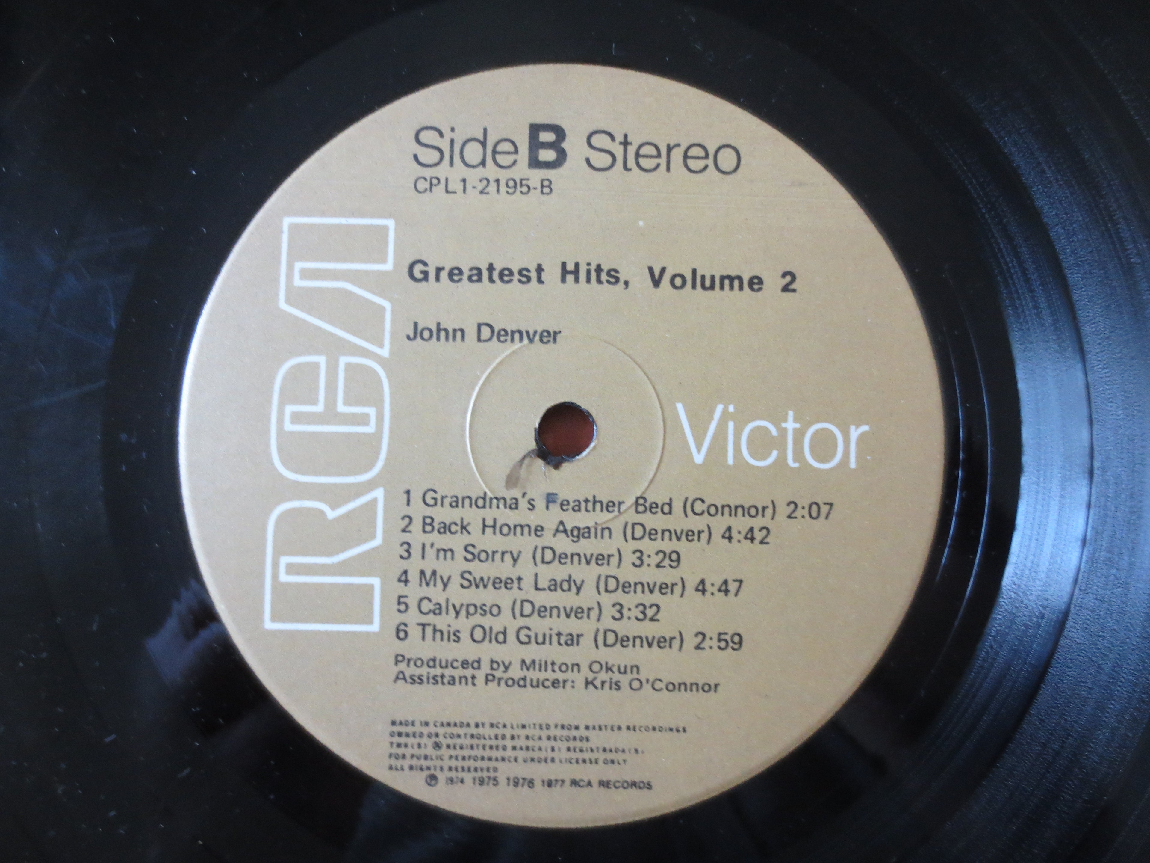 John Denver – Greatest Hits Volume 2 (1977) Vinyl LP