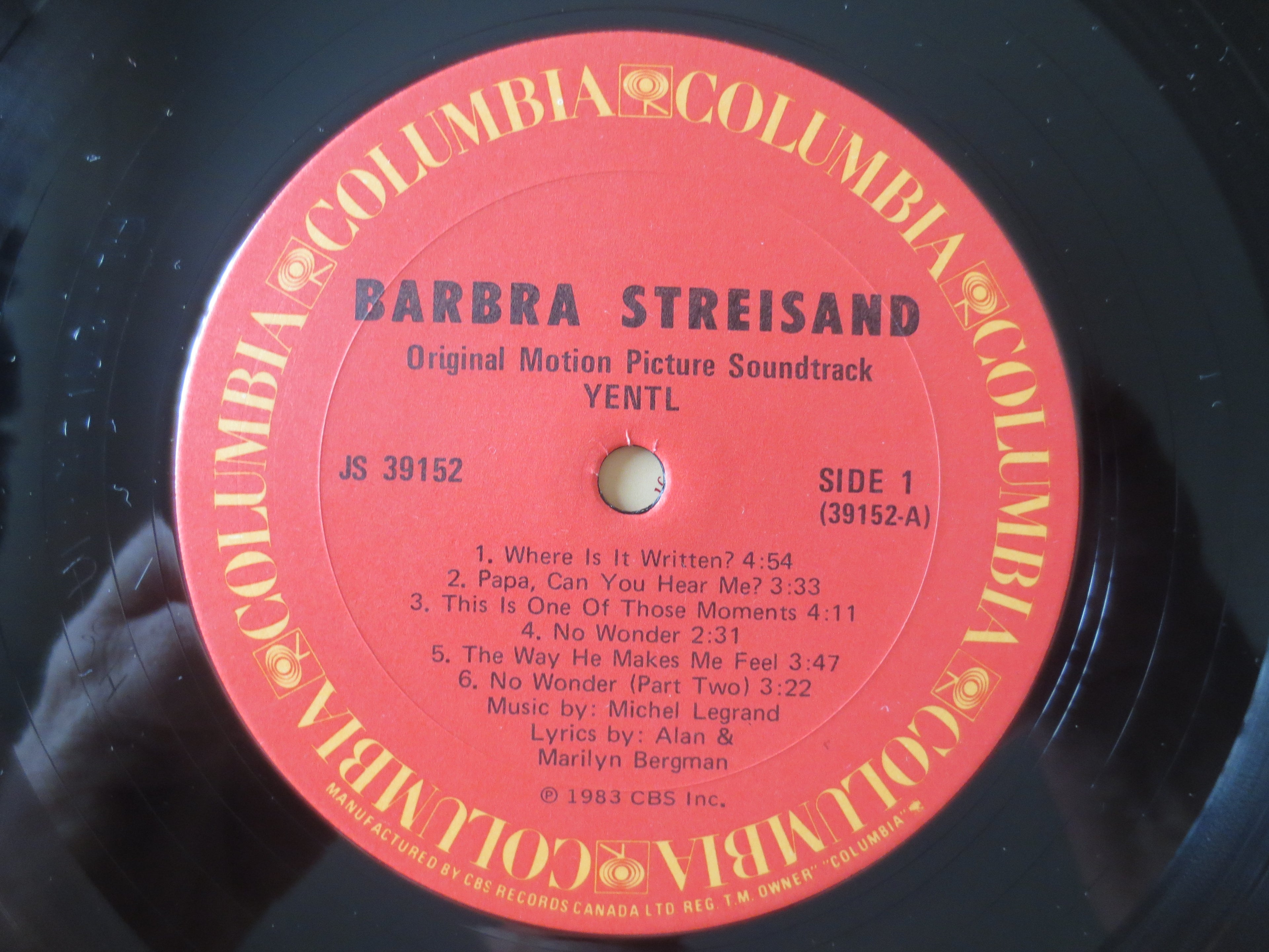Barbra Streisand – Yentl (1983) Vinyl LP
