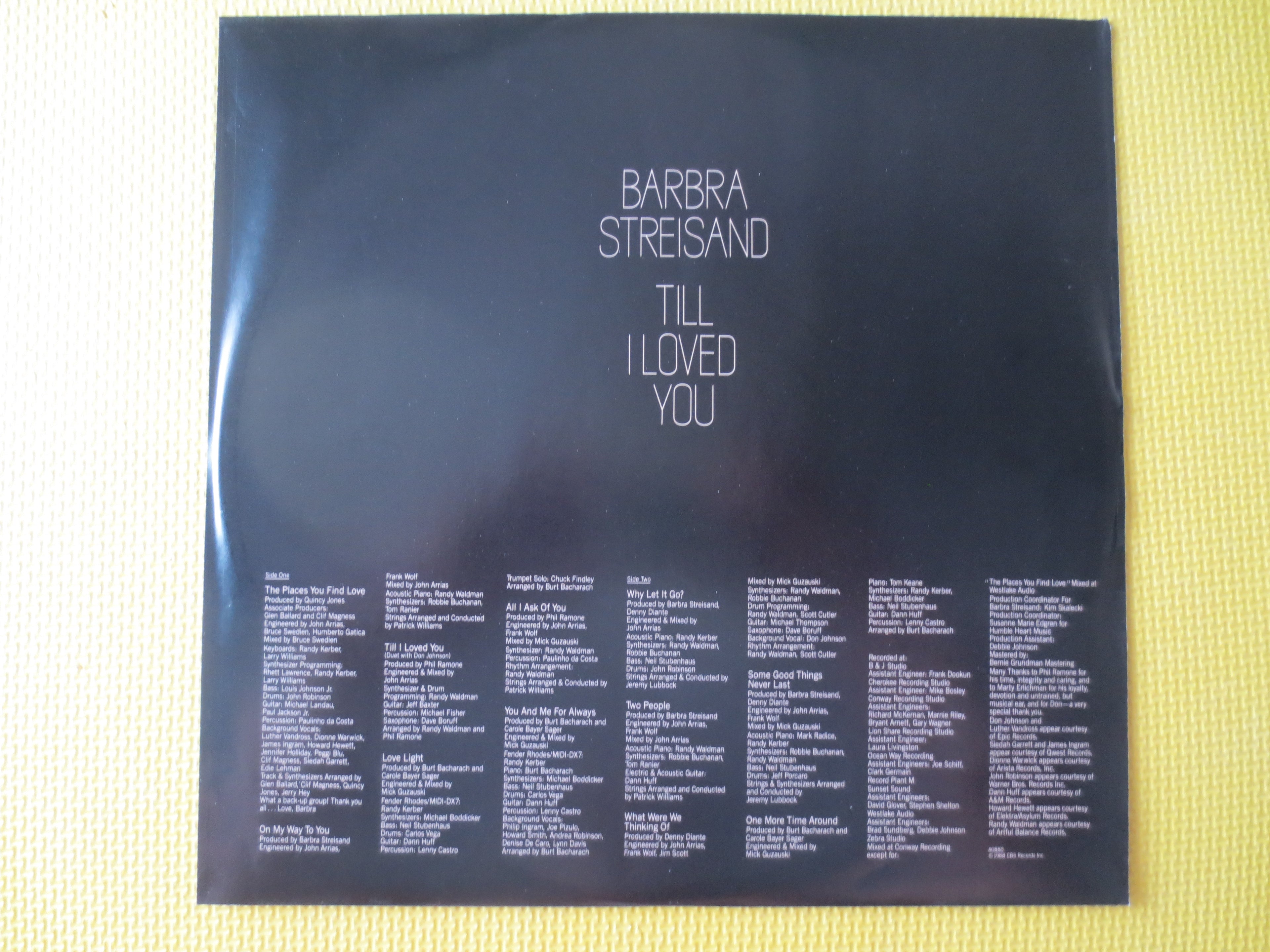 Barbra Streisand – Till I Loved You (1988) Vinyl LP