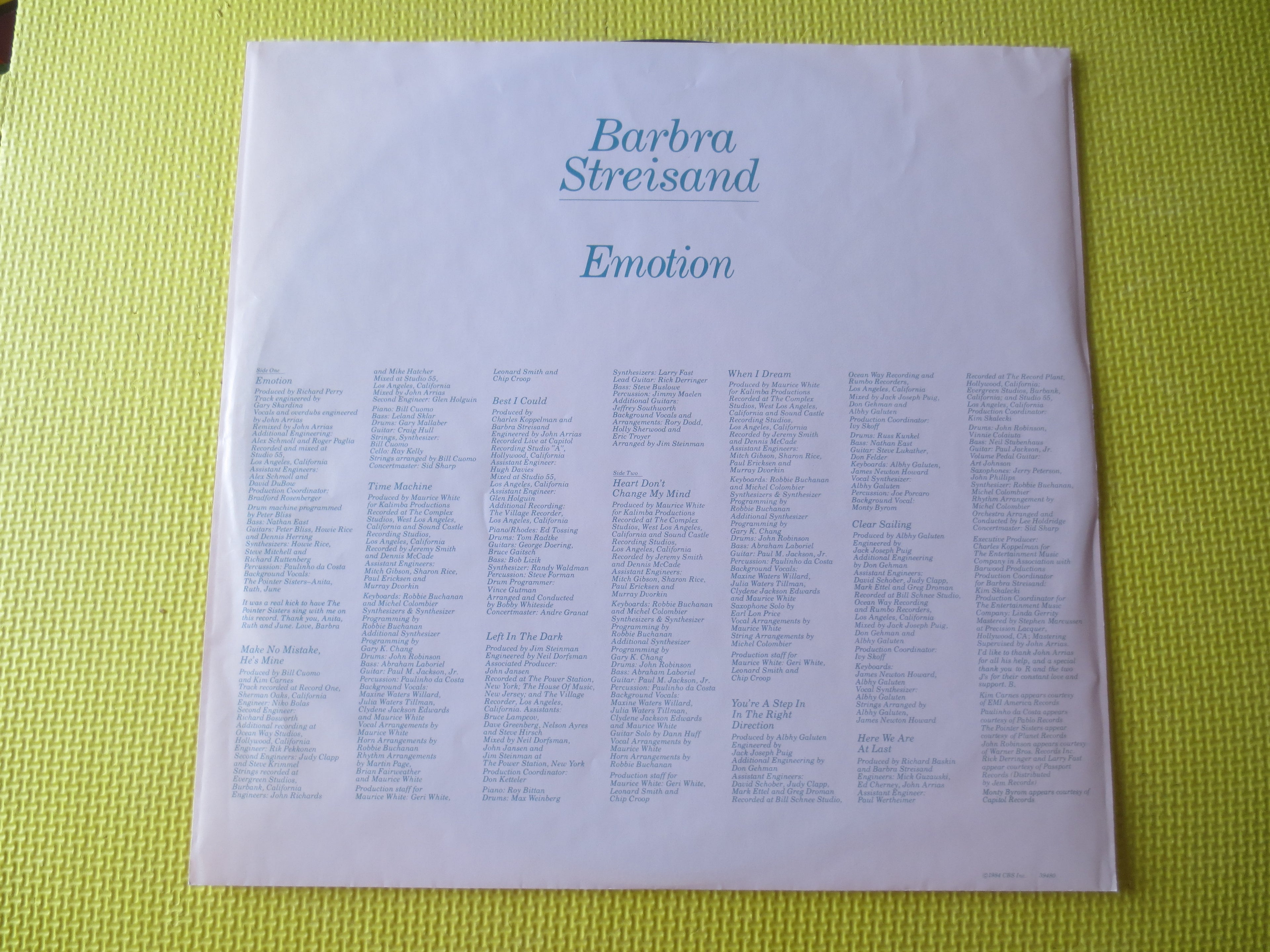 Barbra Streisand – Emotion (1984) Vinyl LP