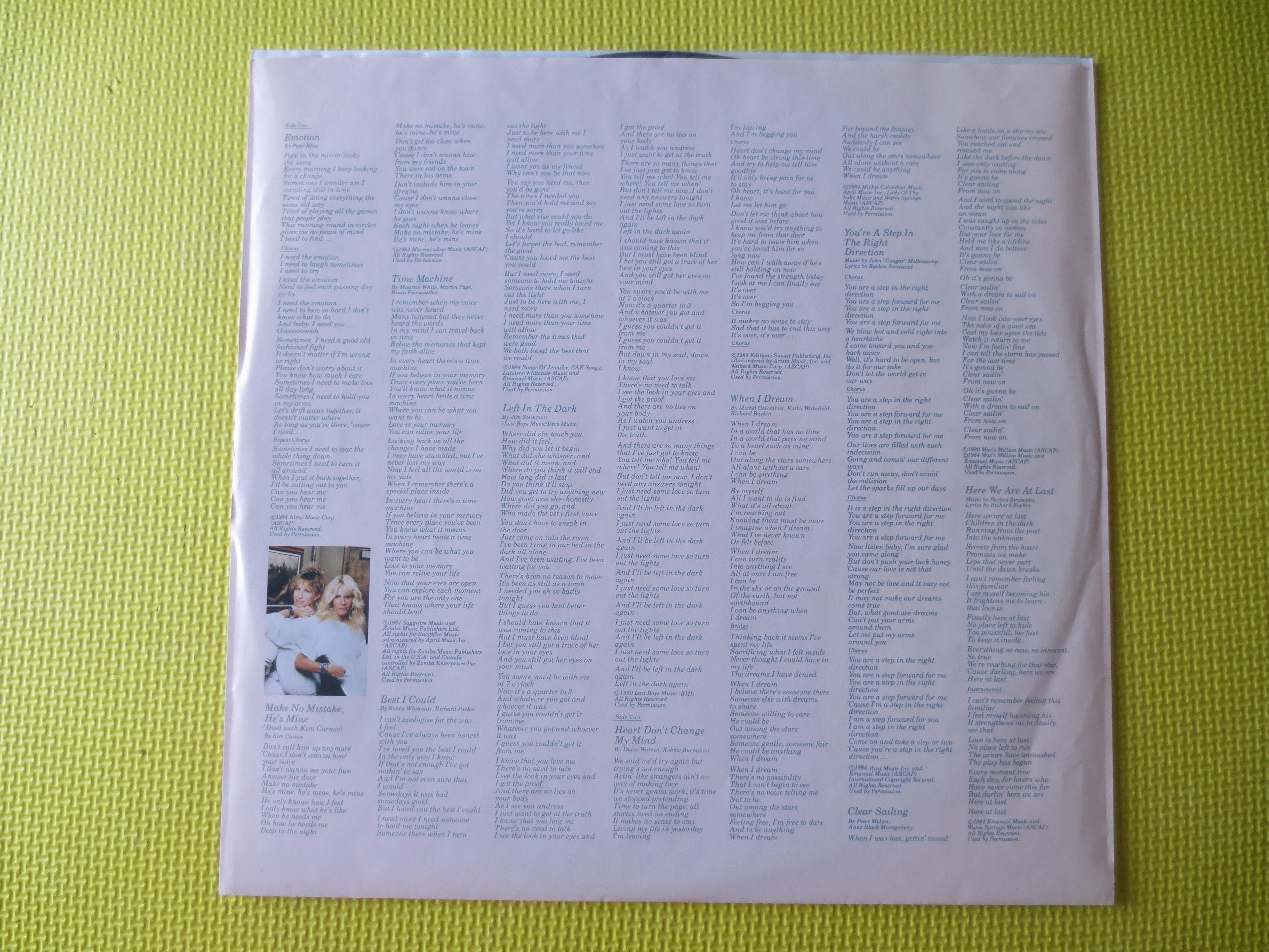 Barbra Streisand – Emotion (1984) Vinyl LP