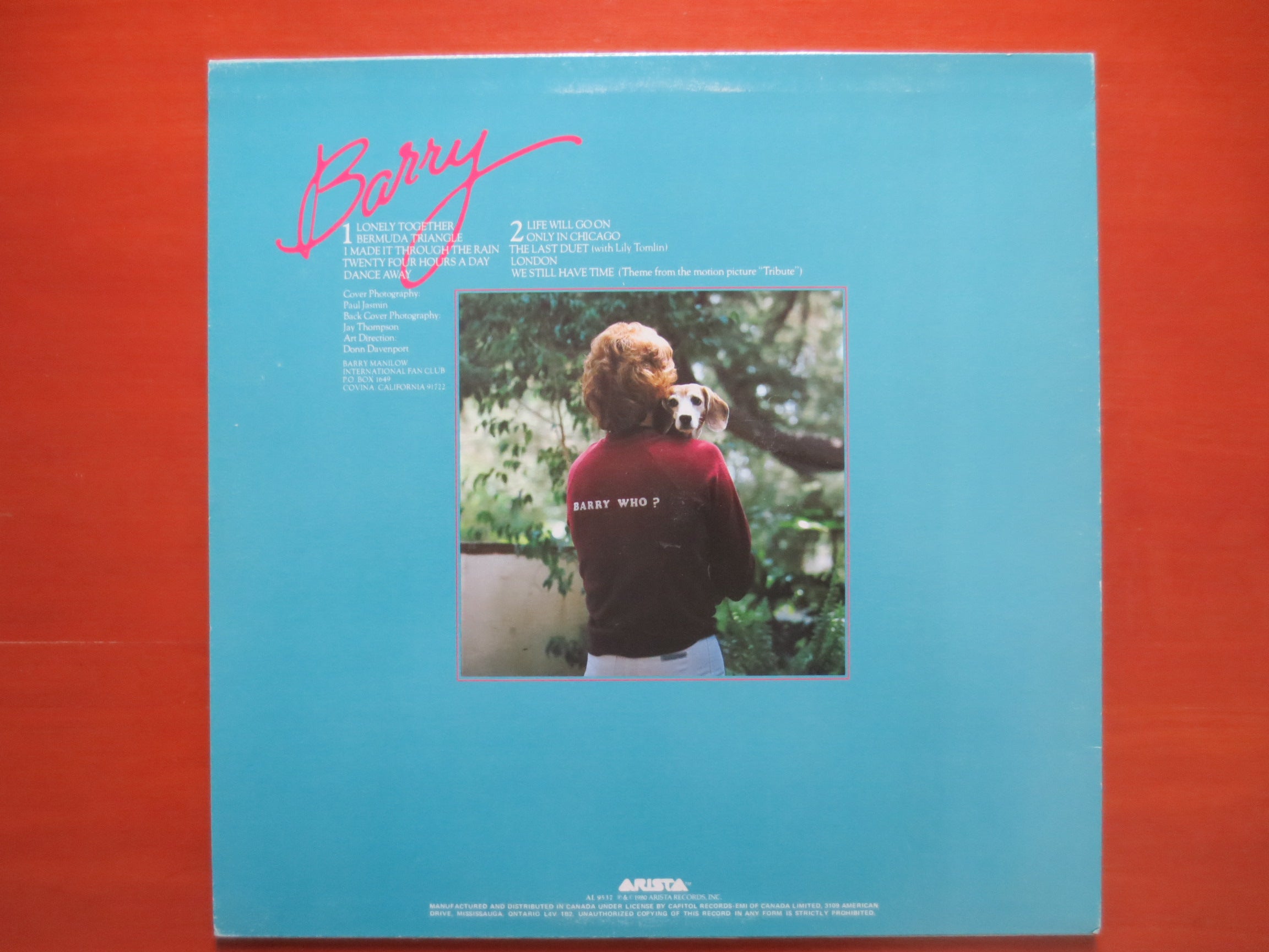 Barry Manilow – Barry (1980) Vinyl LP