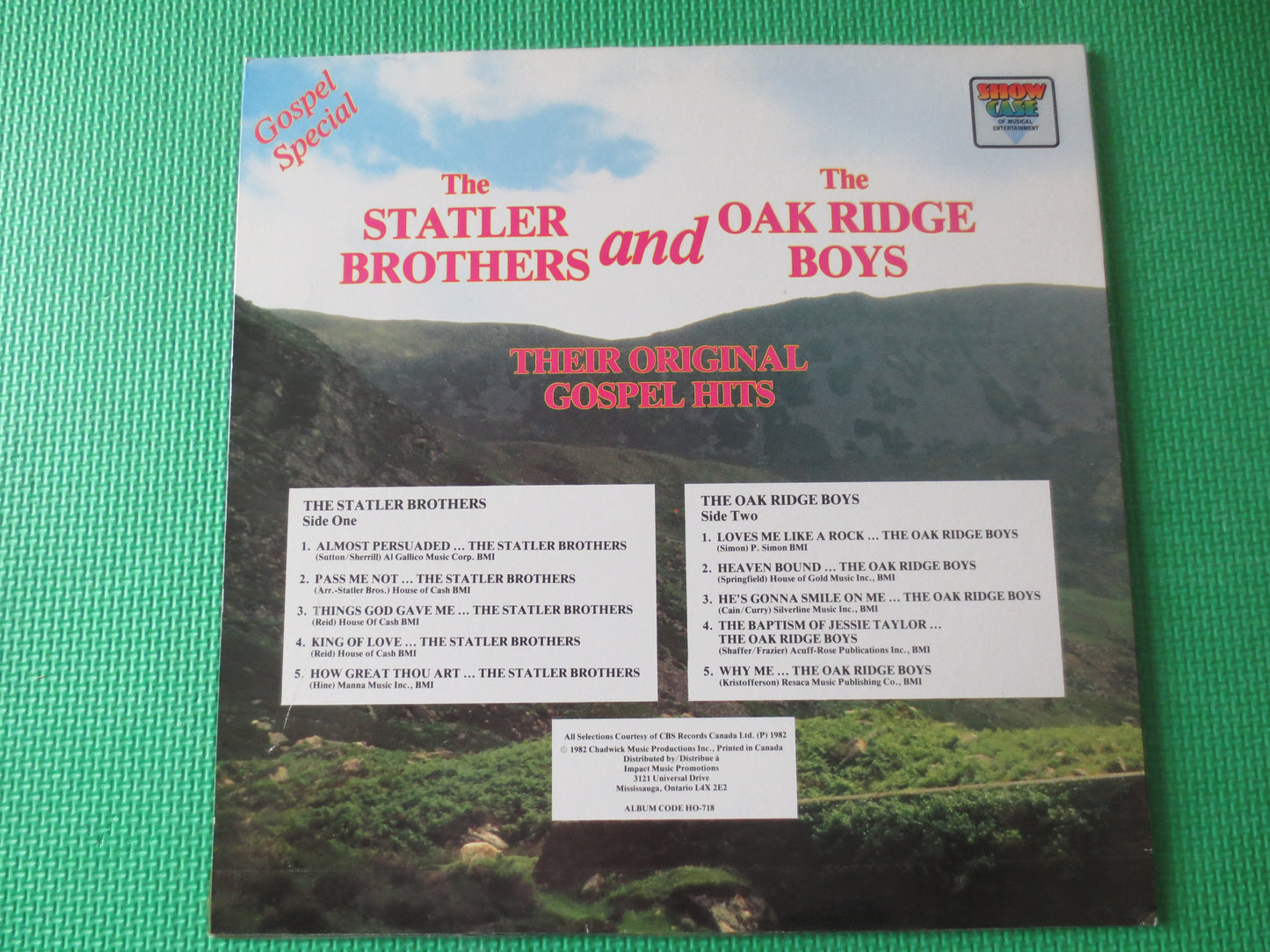 The STATLER BROTHERS, GOSPEL Records, The Oak Ridge Boys, Vintage Vinyl, Record Vinyl, Country Records, lps, 1982 Records