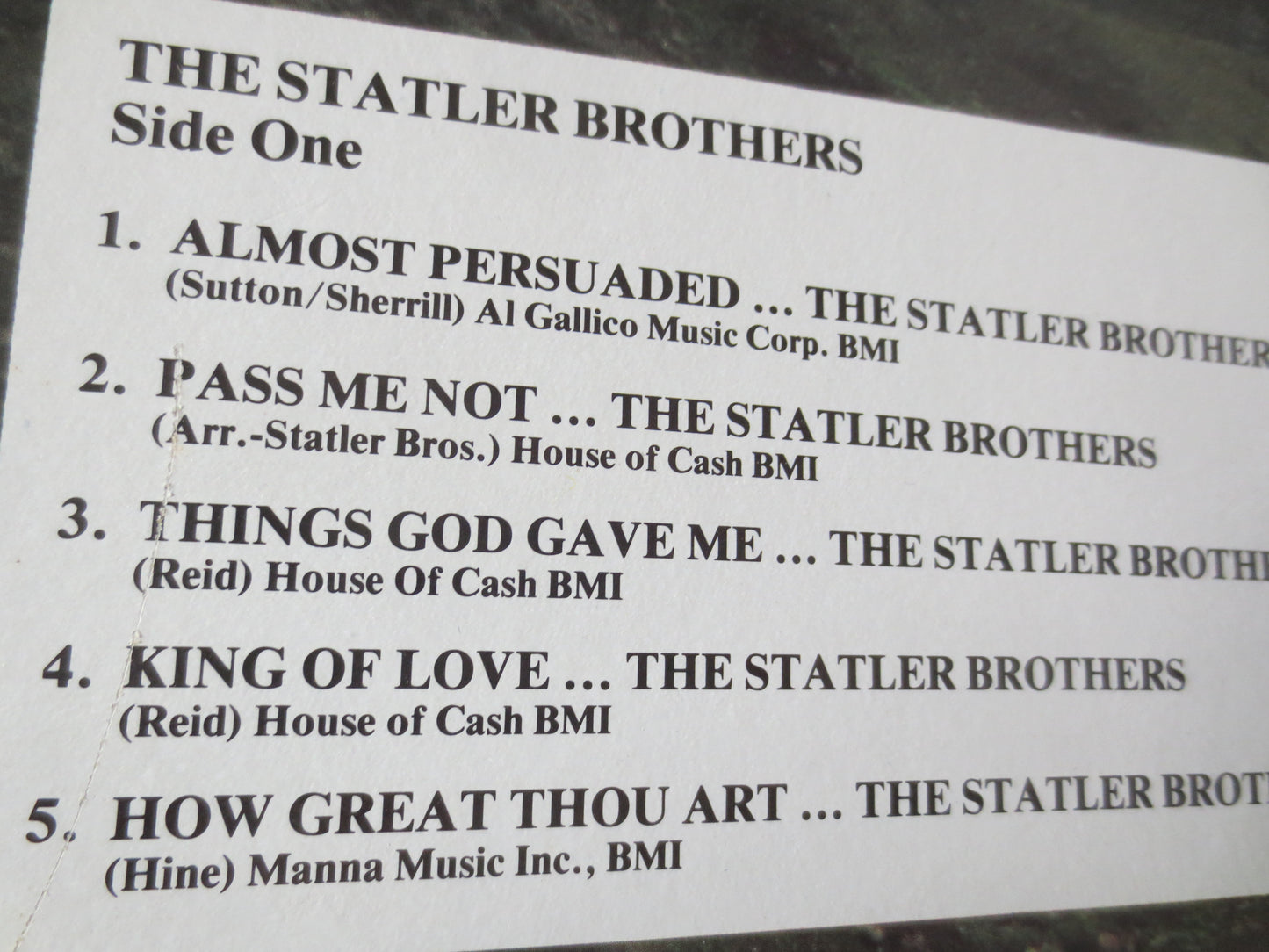 The STATLER BROTHERS, GOSPEL Records, The Oak Ridge Boys, Vintage Vinyl, Record Vinyl, Country Records, lps, 1982 Records