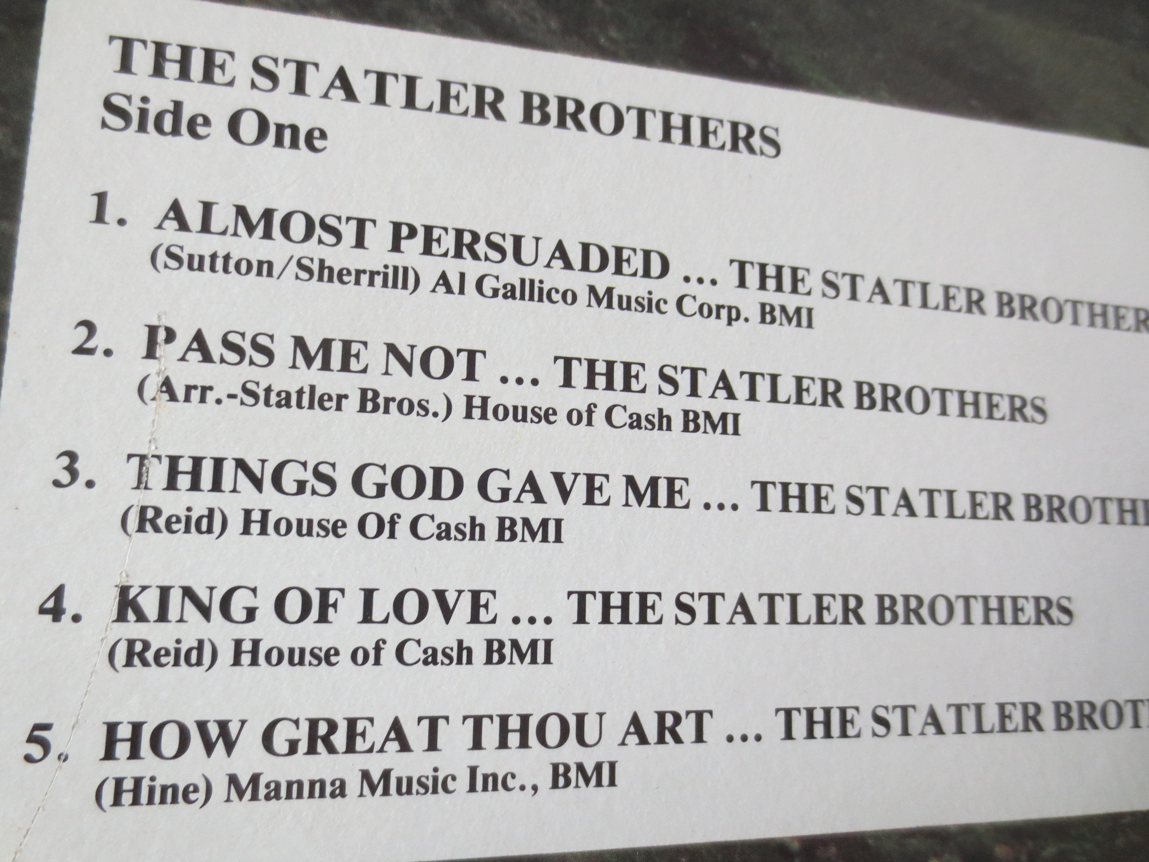 The Statler Brothers & The Oak Ridge Boys – Gospel Special (1982) [Vinyl LP]