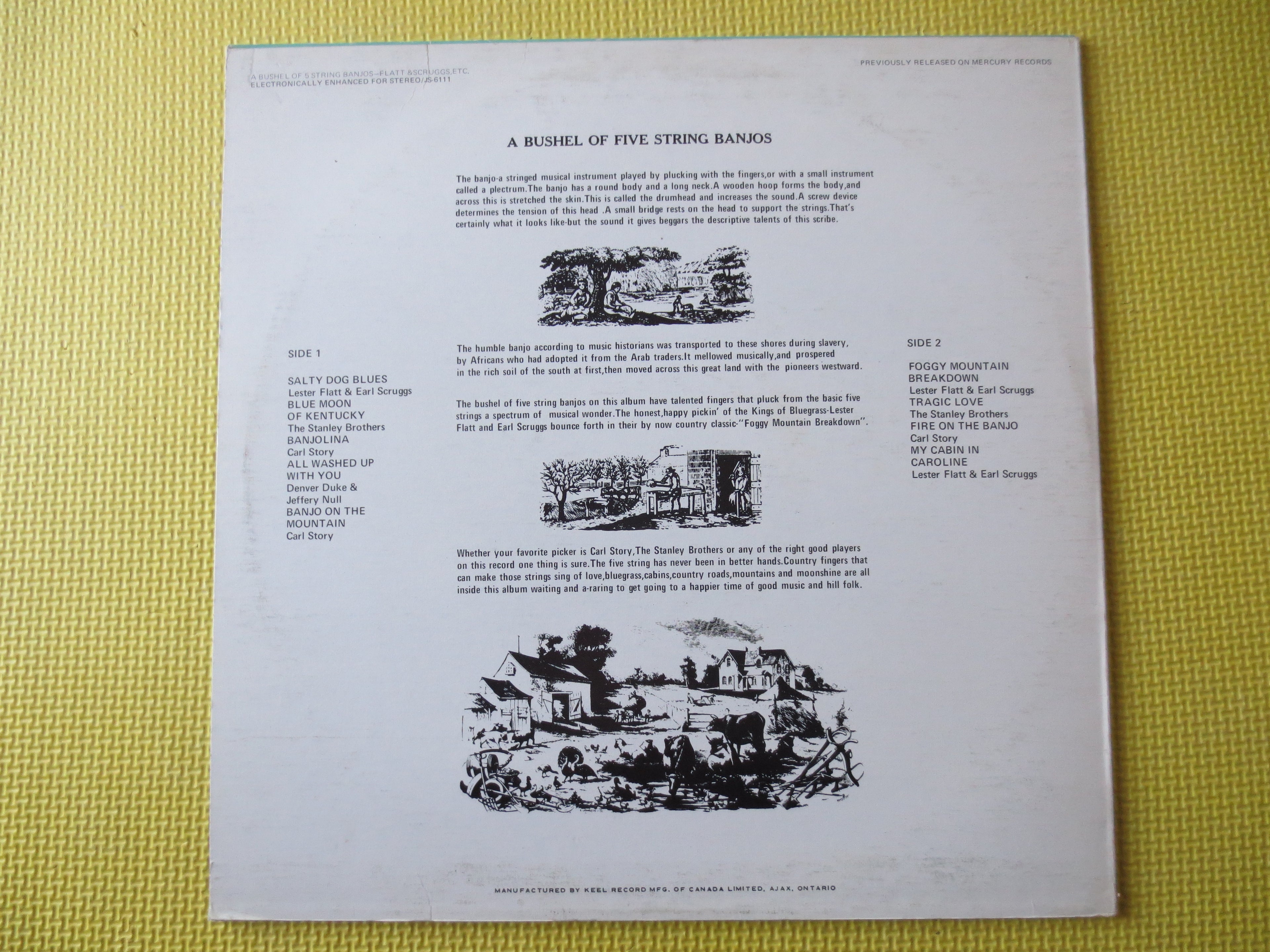 A Bushel of Five String Banjos (1972) Vinyl LP