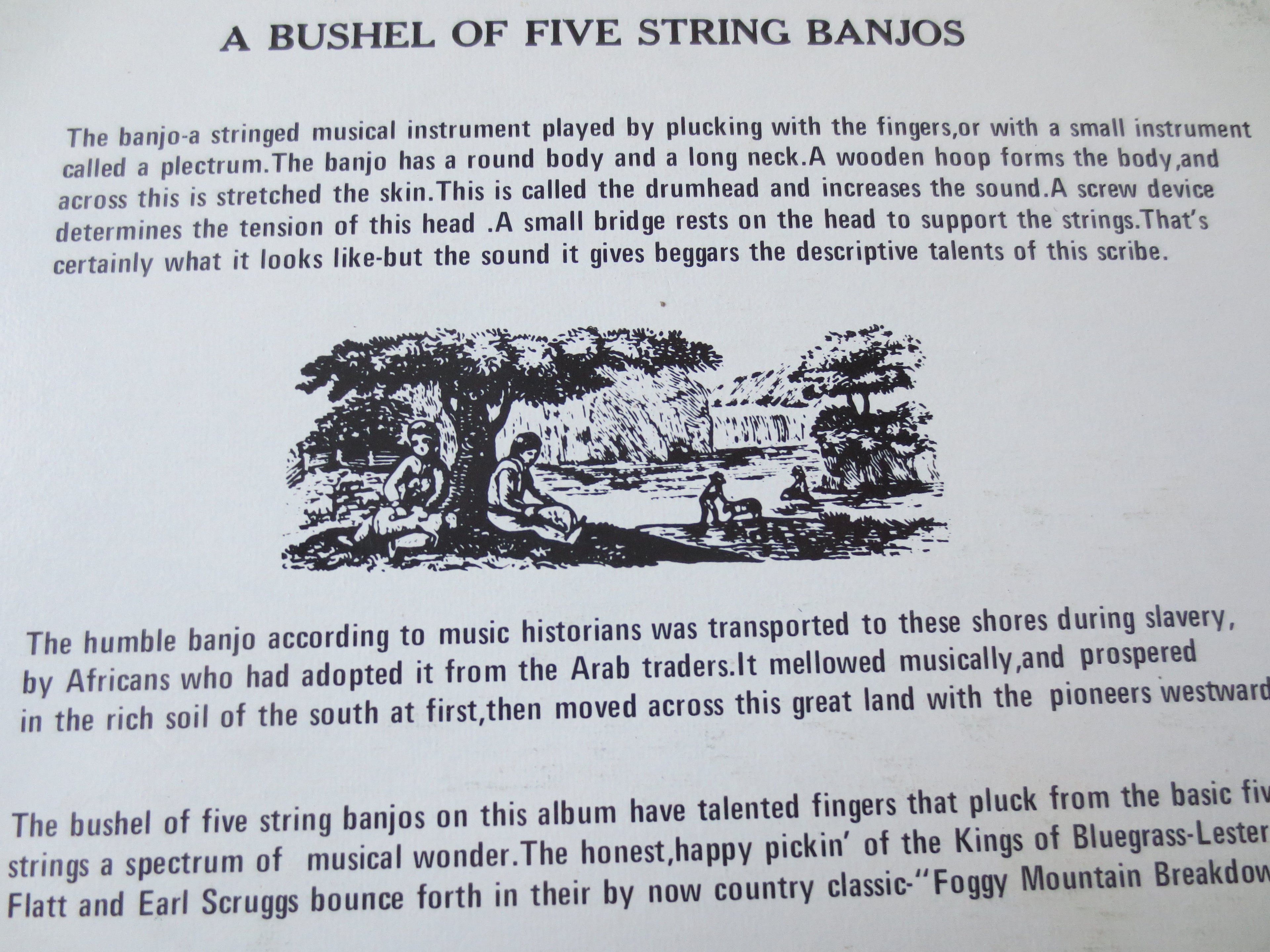 A Bushel of Five String Banjos (1972) Vinyl LP