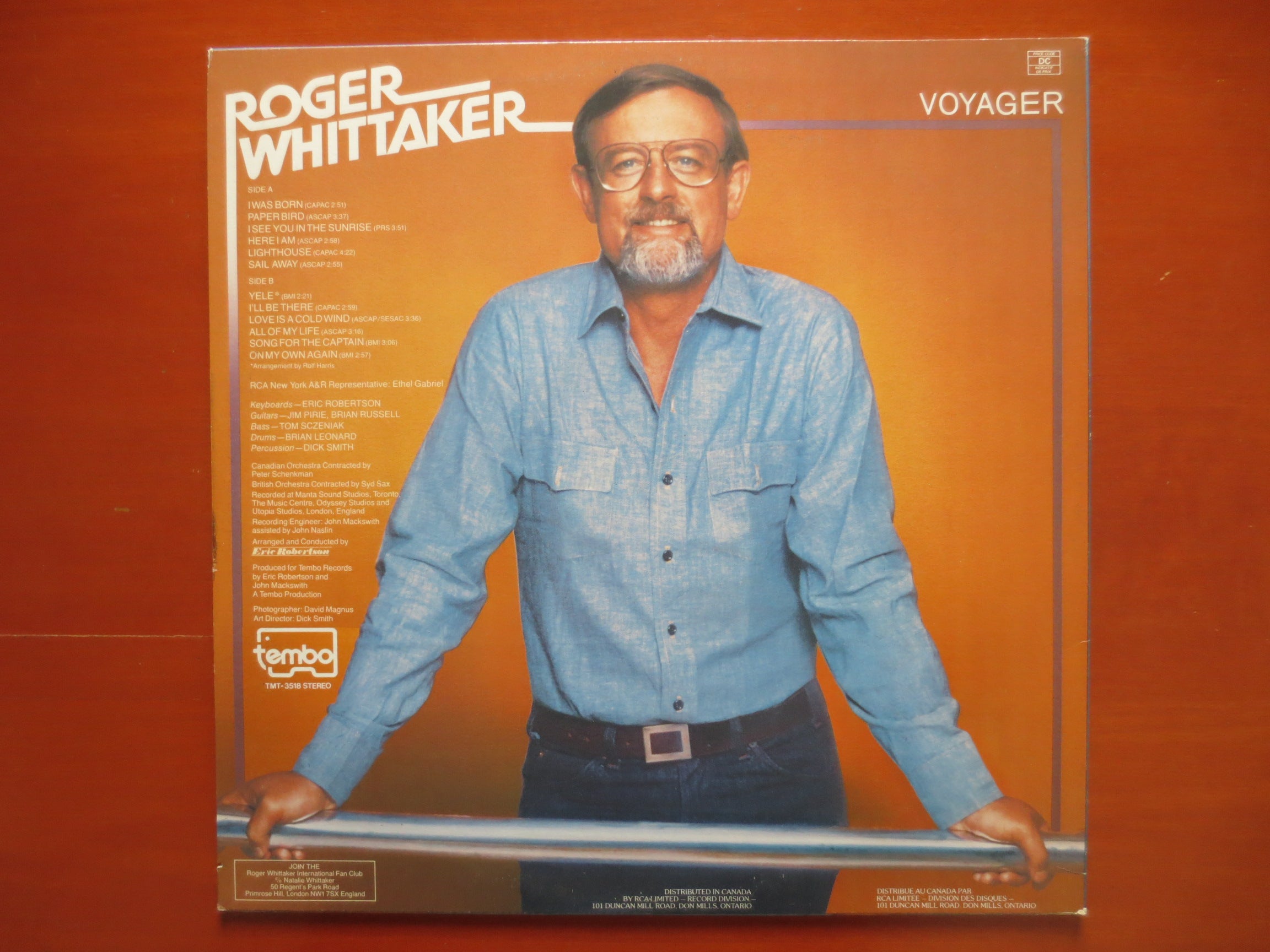 Roger Whittaker – Voyager (1980) Vinyl LP