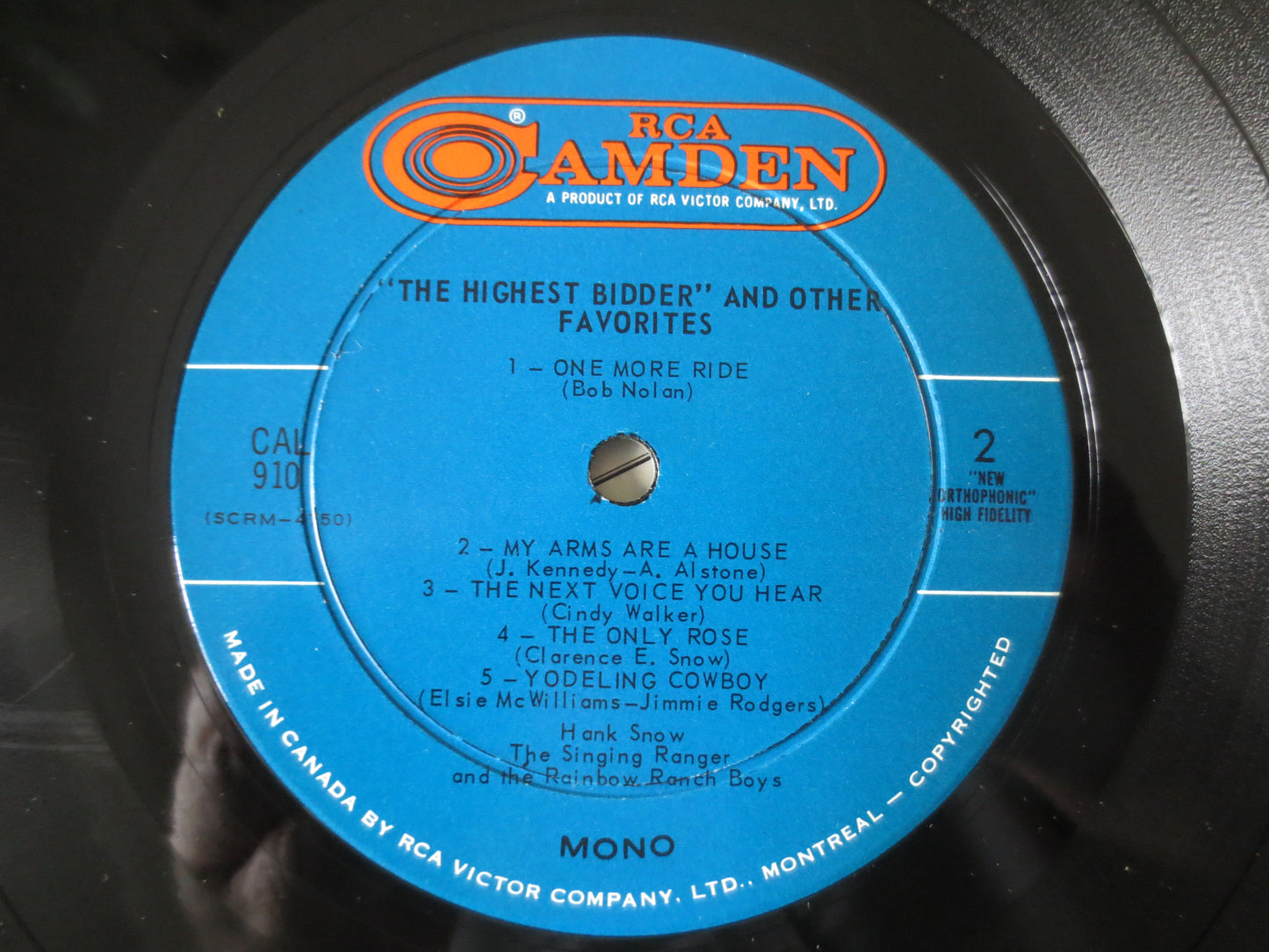 HANK SNOW, The HIGHEST Bidder, Hank Snow Records, Hank Snow Albums, Hank Snow Vinyl, Vintage Vinyl, Records, 1965 Records