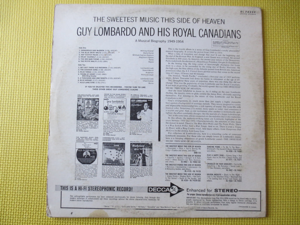 Guy Lombardo – The Sweetest Music (1962) Vinyl LP