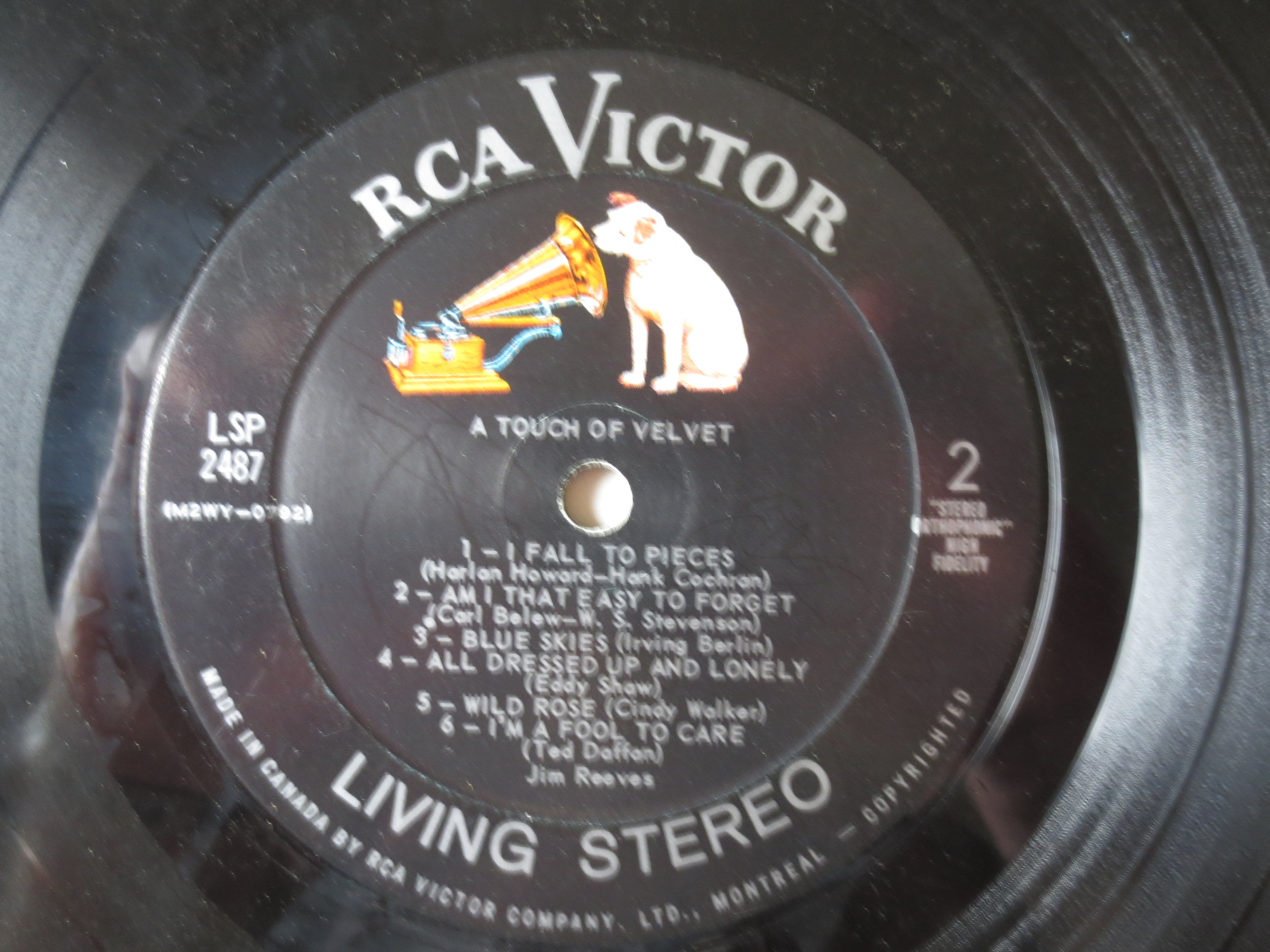 Jim Reeves – A Touch of Velvet (1964) Vinyl LP