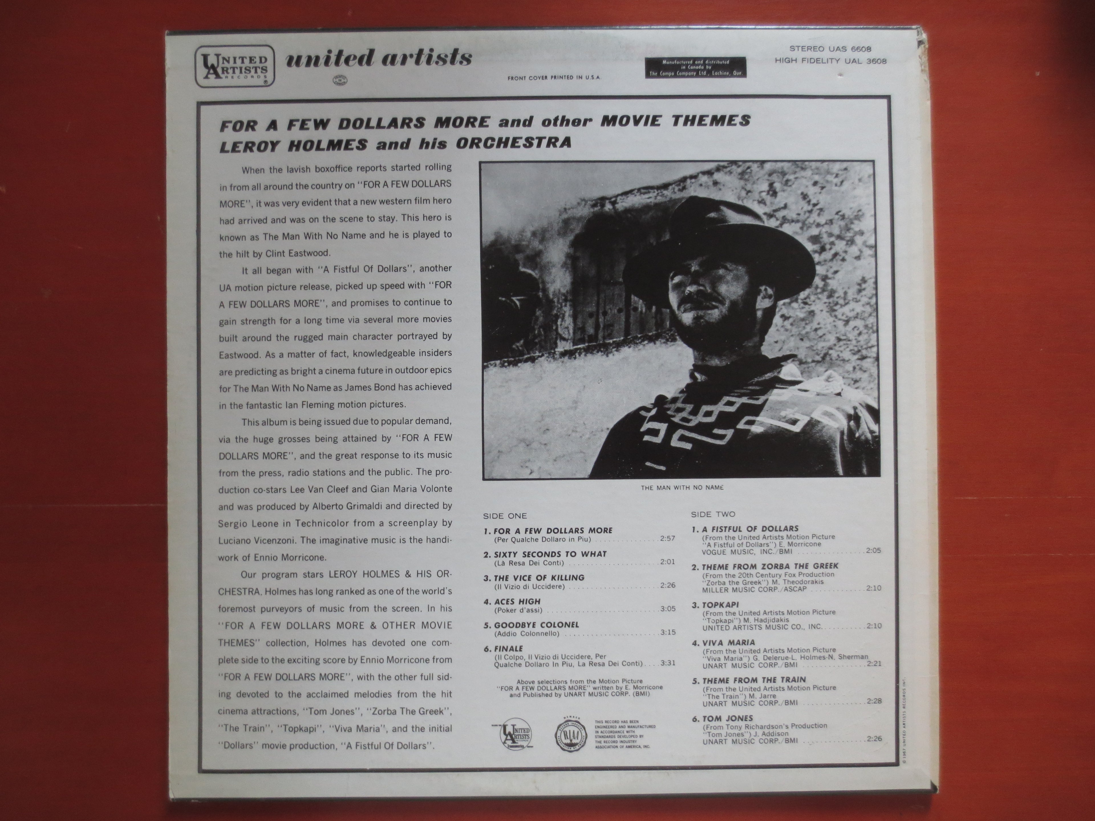 Leroy Holmes & His Orchestra – For a Few Dollars More (1967) [Vinyl LP]