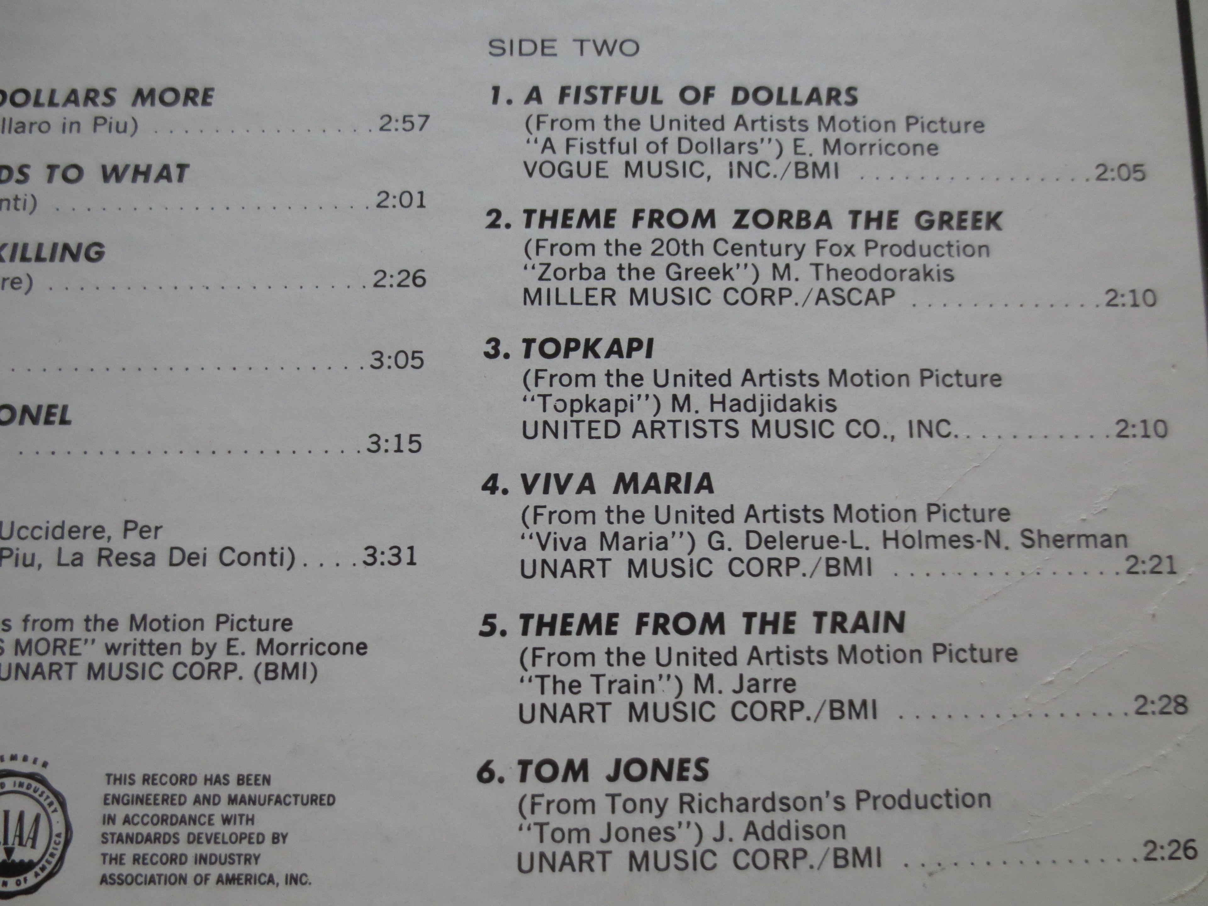 Leroy Holmes & His Orchestra – For a Few Dollars More (1967) [Vinyl LP]