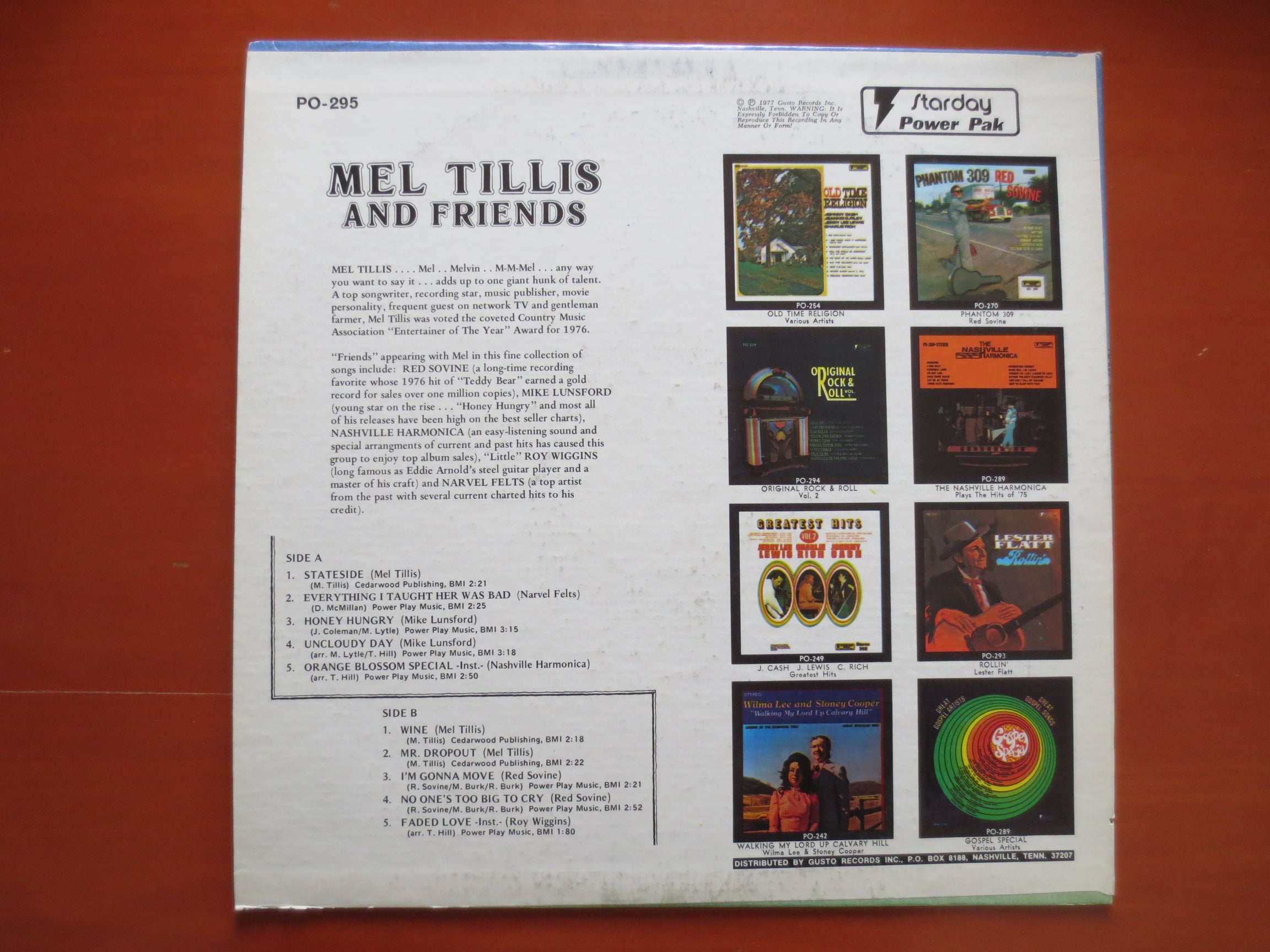 Mel Tillis – Mel Tillis (1977) Vinyl LP