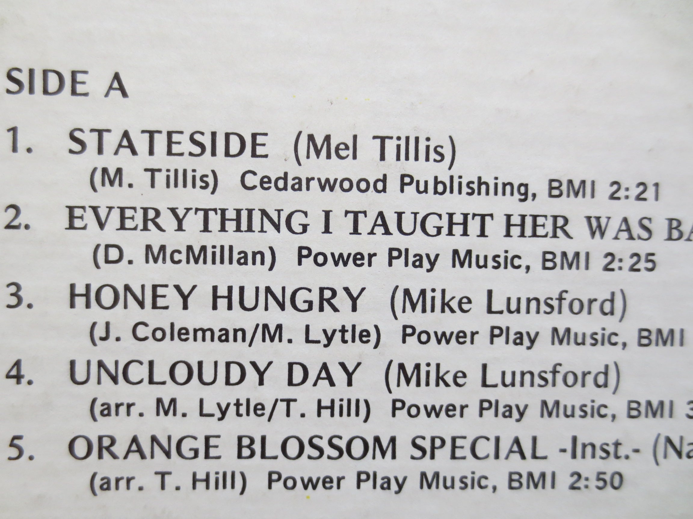 Mel Tillis – Mel Tillis (1977) Vinyl LP