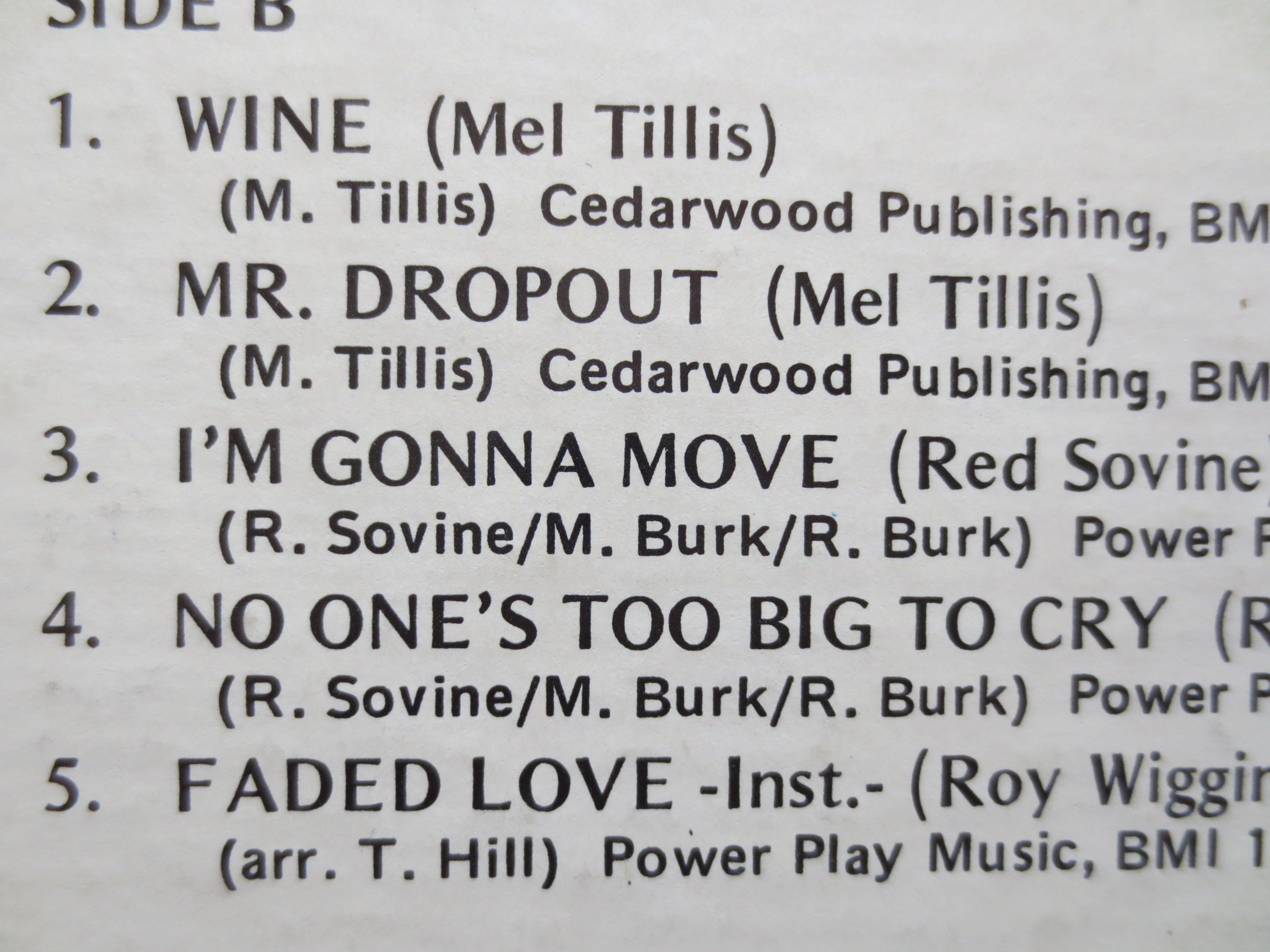 Mel Tillis – Mel Tillis (1977) Vinyl LP