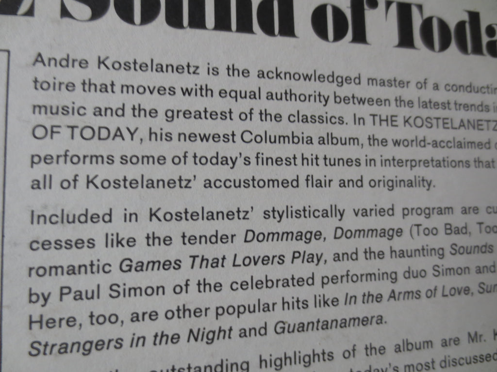 André Kostelanetz – Sound of Today (1967) Vinyl LP