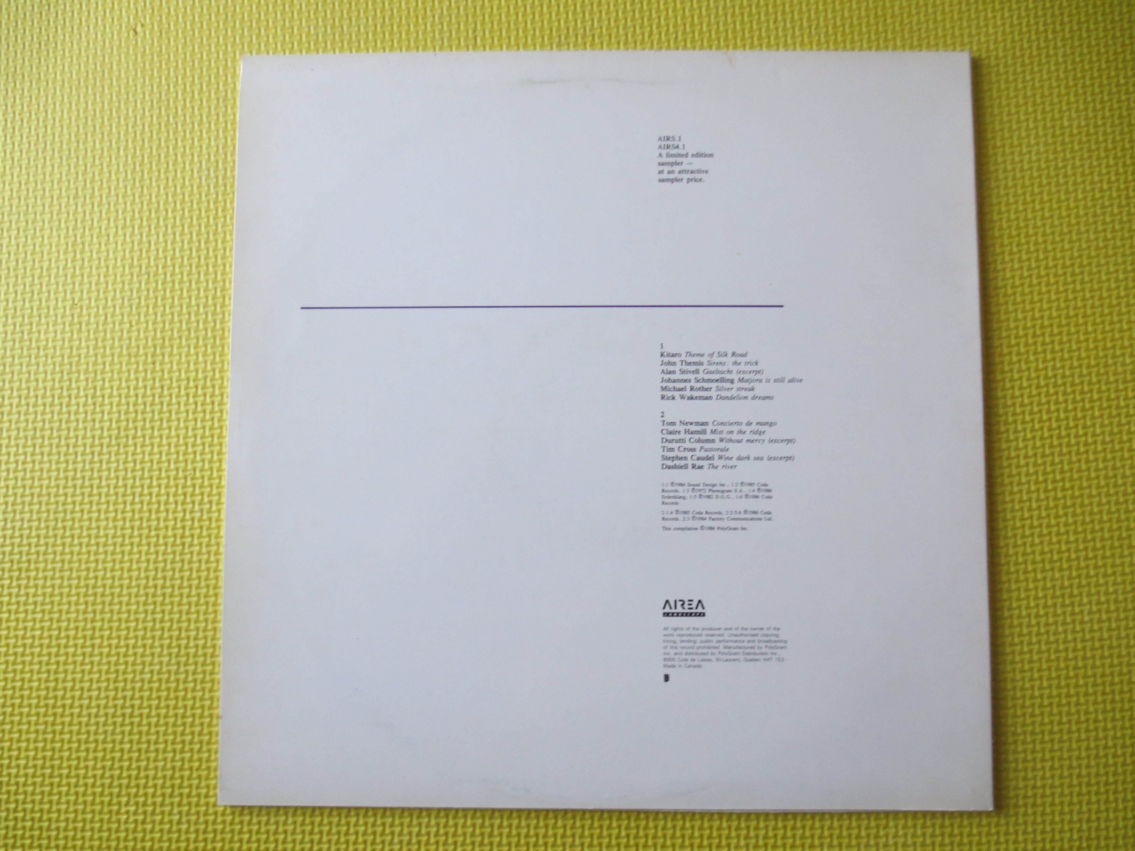 A New Age in Music – Sampler (1986) Vinyl LP