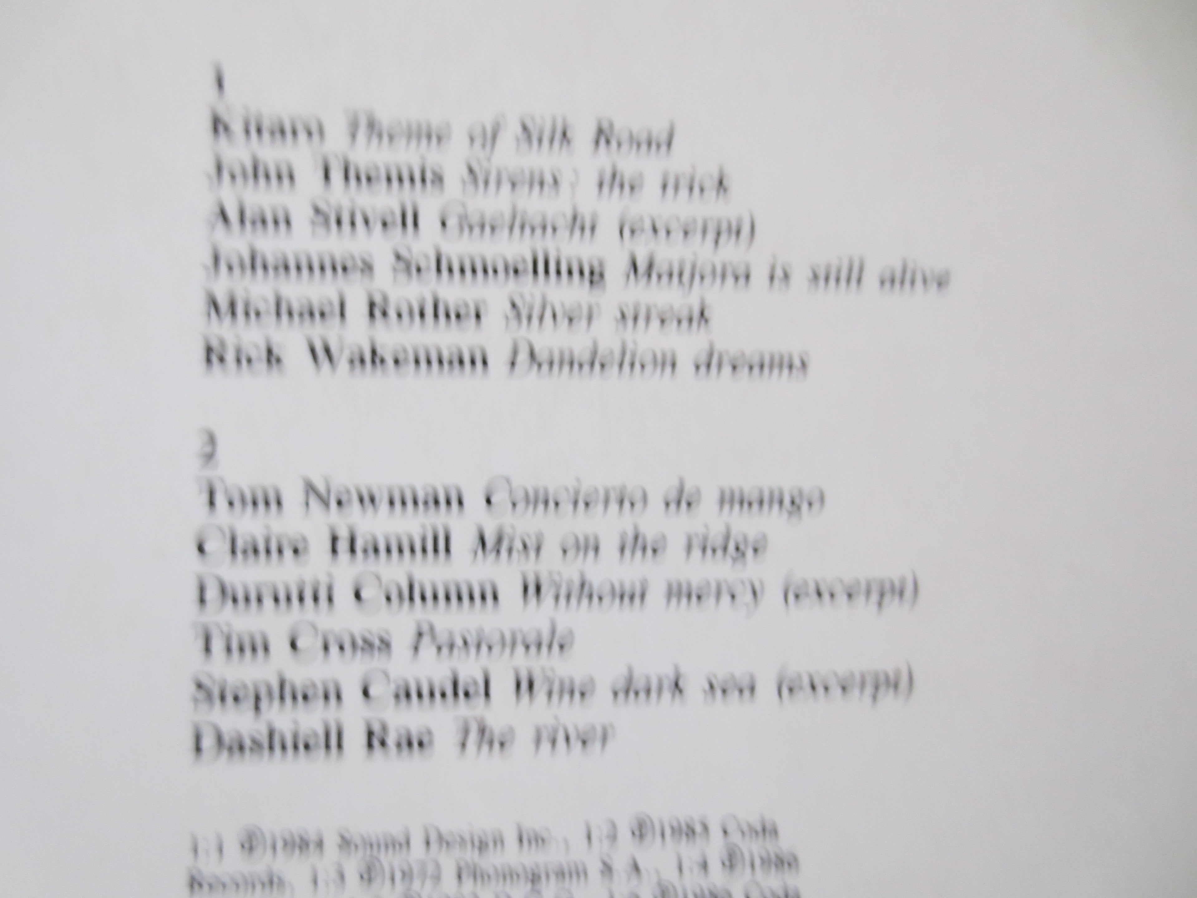 A New Age in Music – Sampler (1986) Vinyl LP