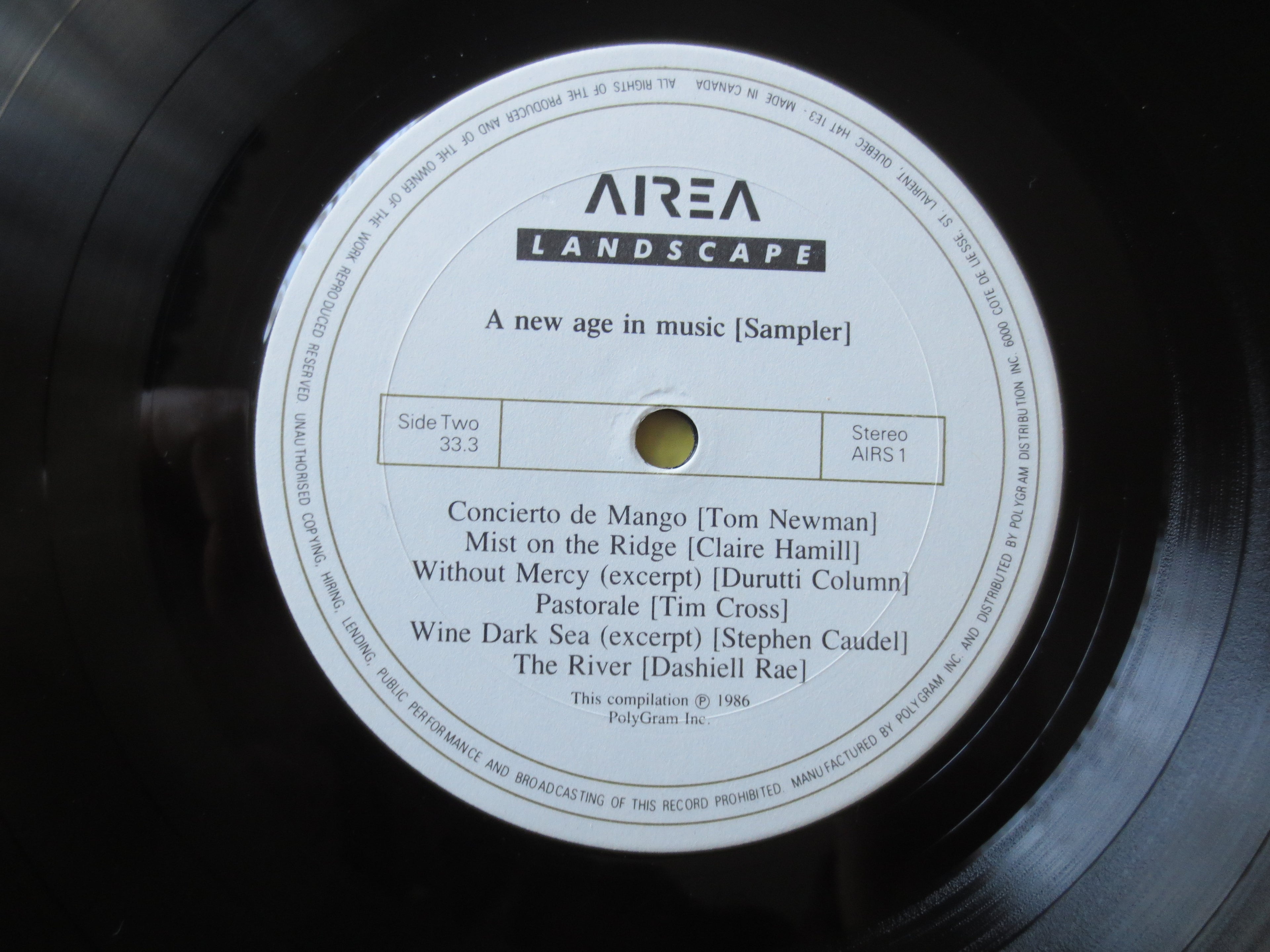 A New Age in Music – Sampler (1986) Vinyl LP