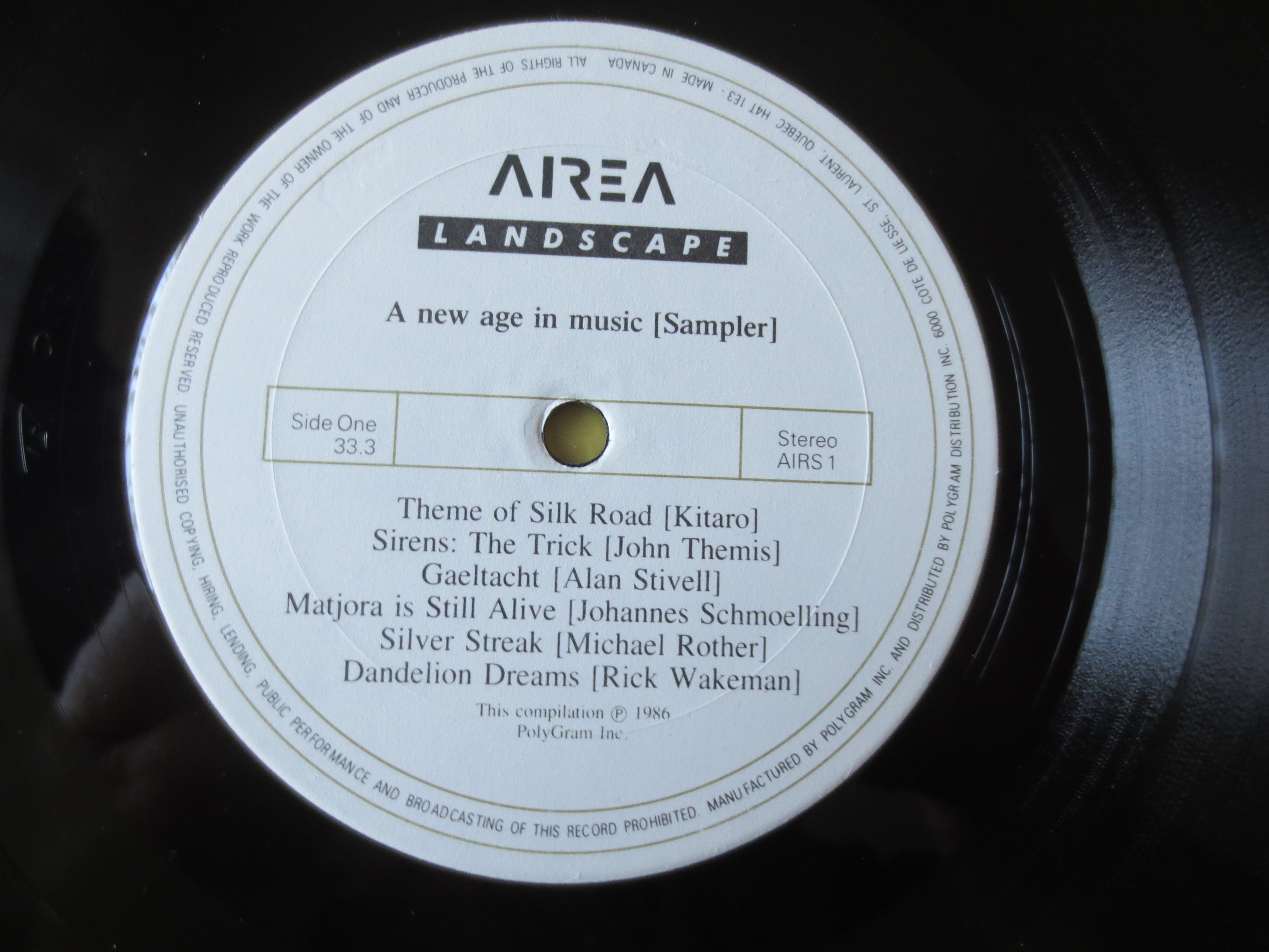 A New Age in Music – Sampler (1986) Vinyl LP