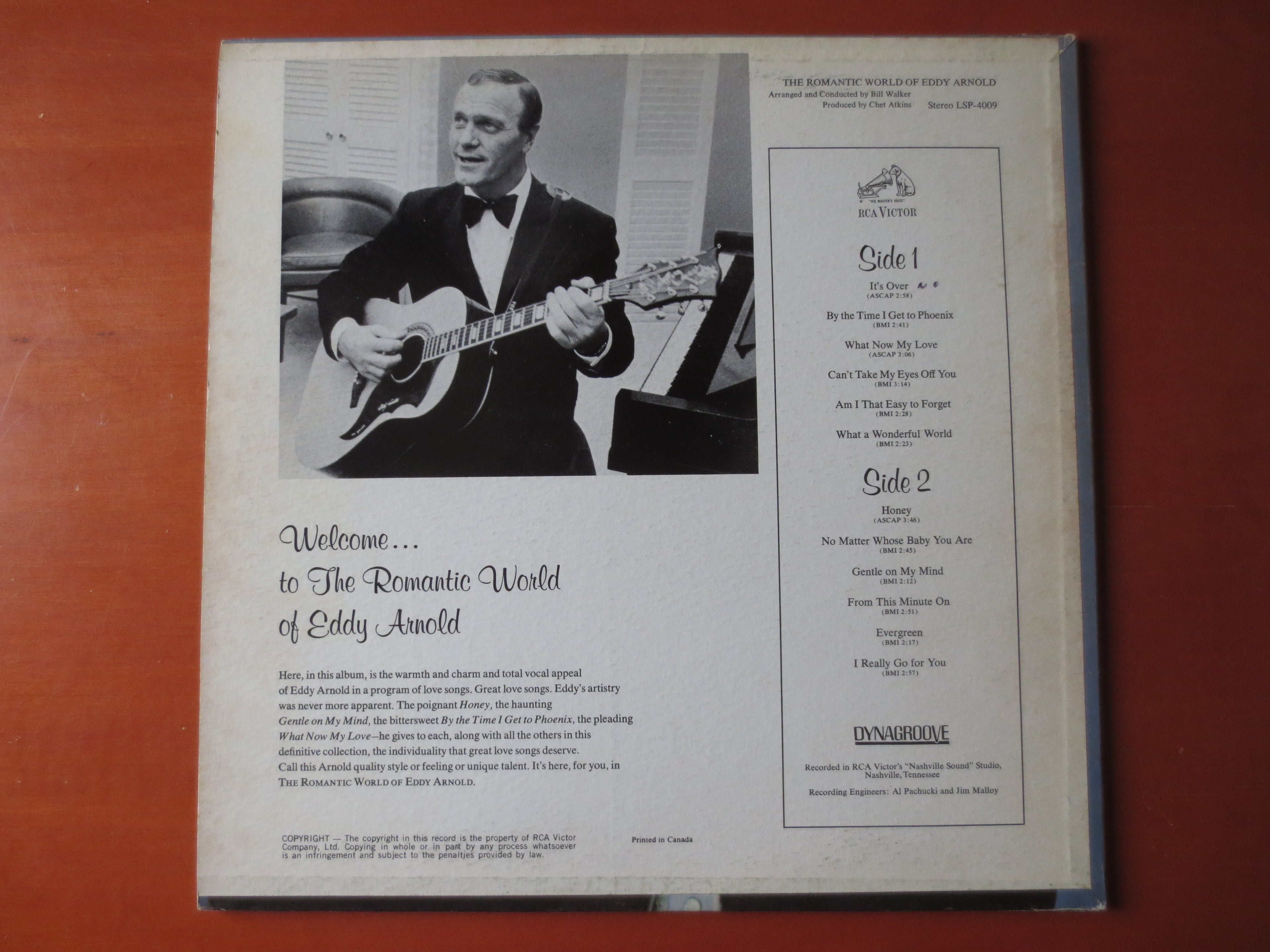 Eddy Arnold – Romantic World (1968) Vinyl LP