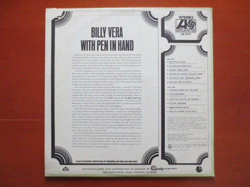 Billy Vera – With Pen in Hand (1968) [Vinyl LP]