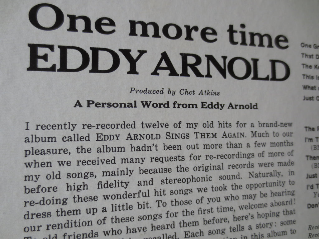 Eddy Arnold – One More Time (1962) Vinyl LP