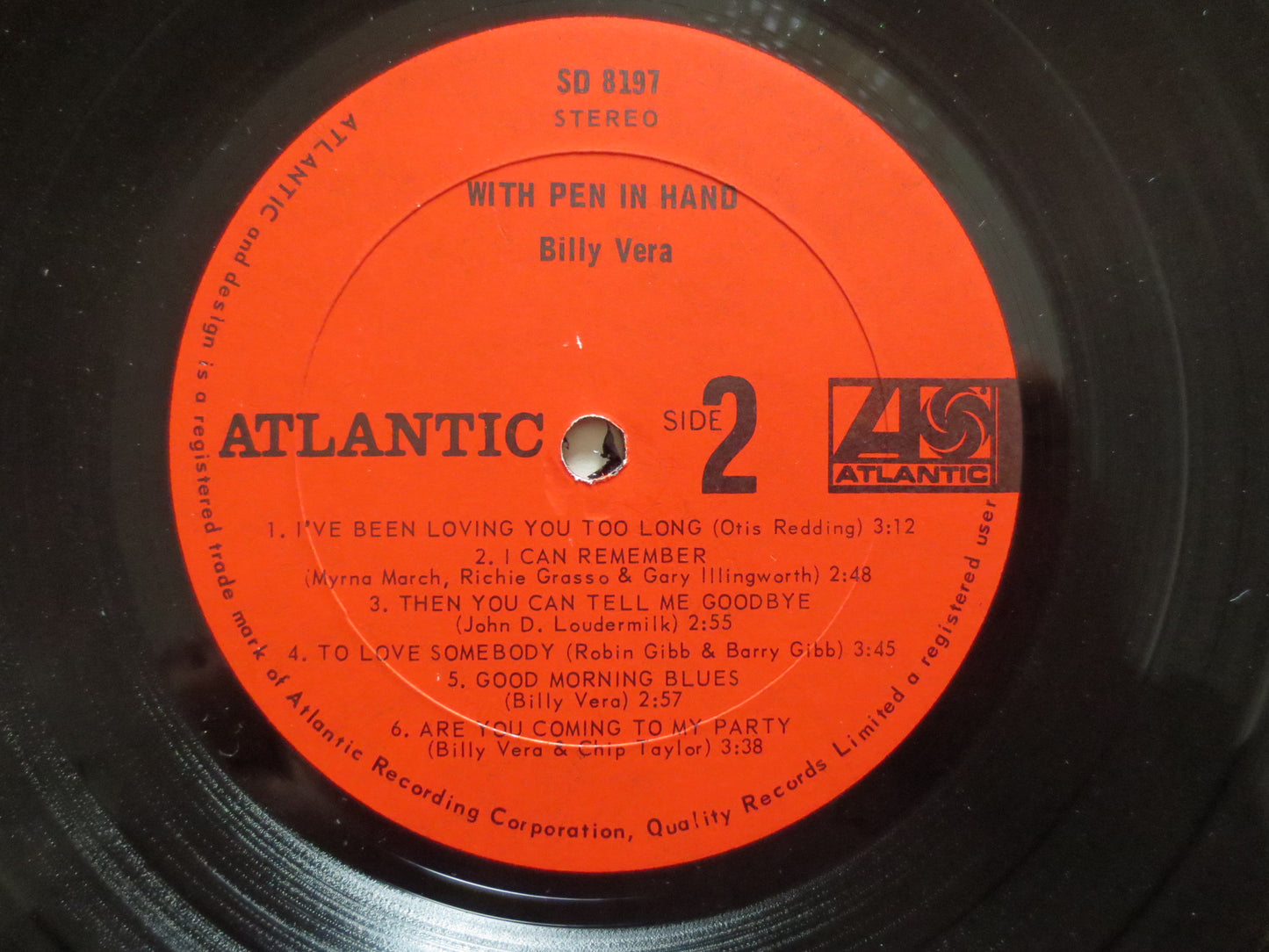 BILLY VERA, With Pen in HAND Lp, Billy Vera Records, Vintage Vinyl, Billy Vera Vinyl, Vinyl Album, Records, 1968 Records