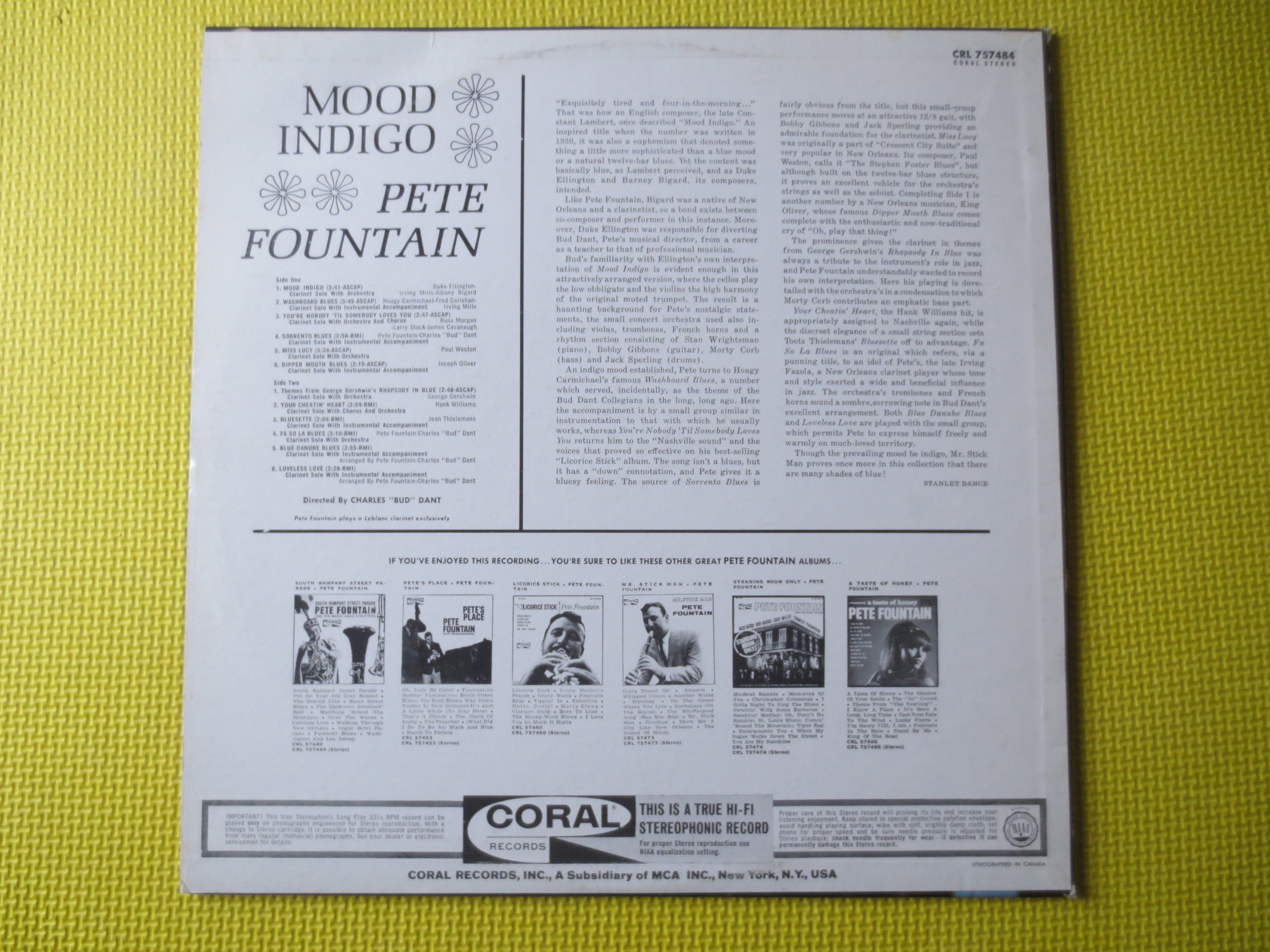 Pete Fountain – Mood Indigo (1966) Vinyl LP
