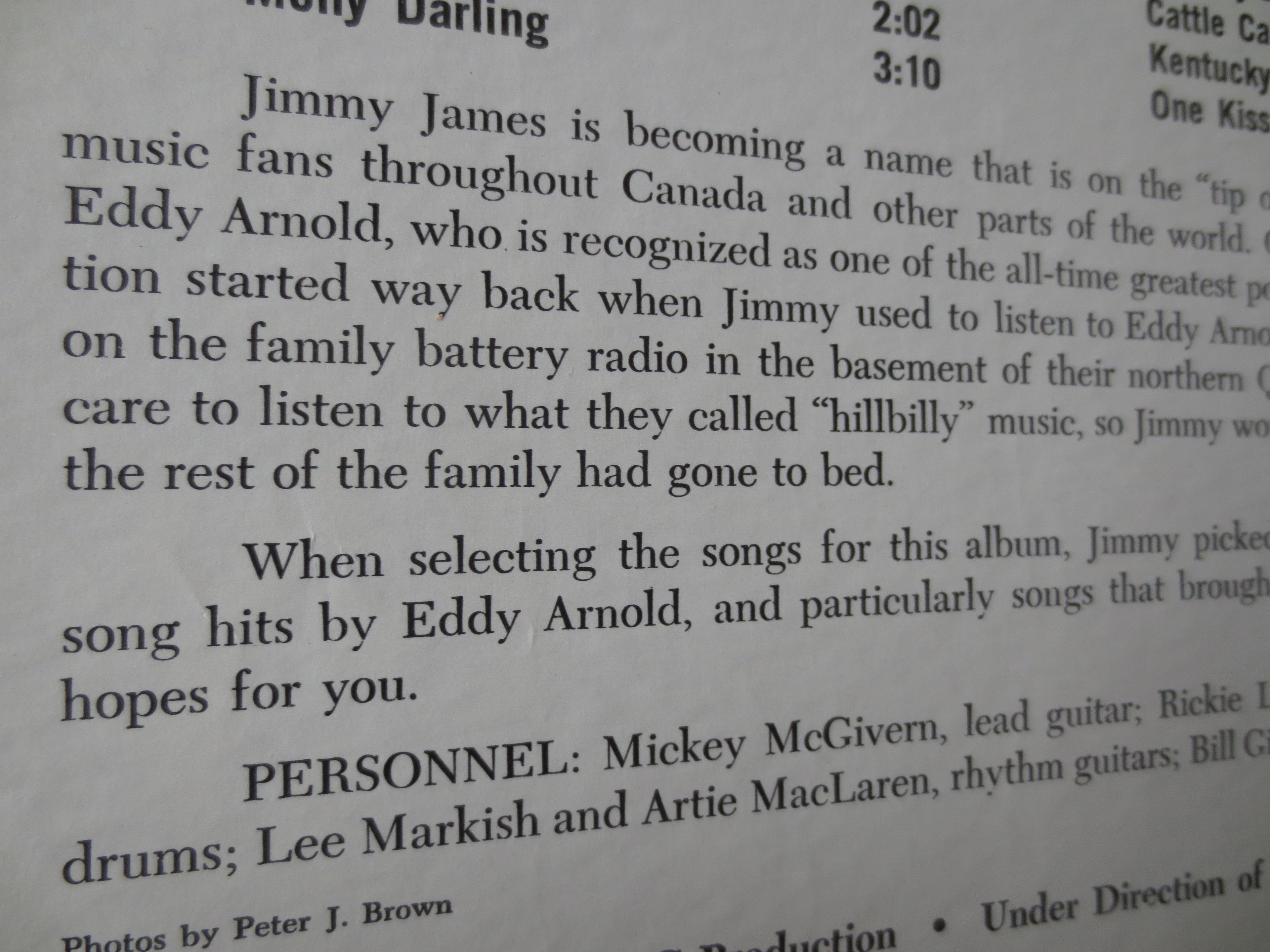 Eddy Arnold – Eddy Arnold Songbook with a Touch of Jimmy James (1967) Vinyl LP