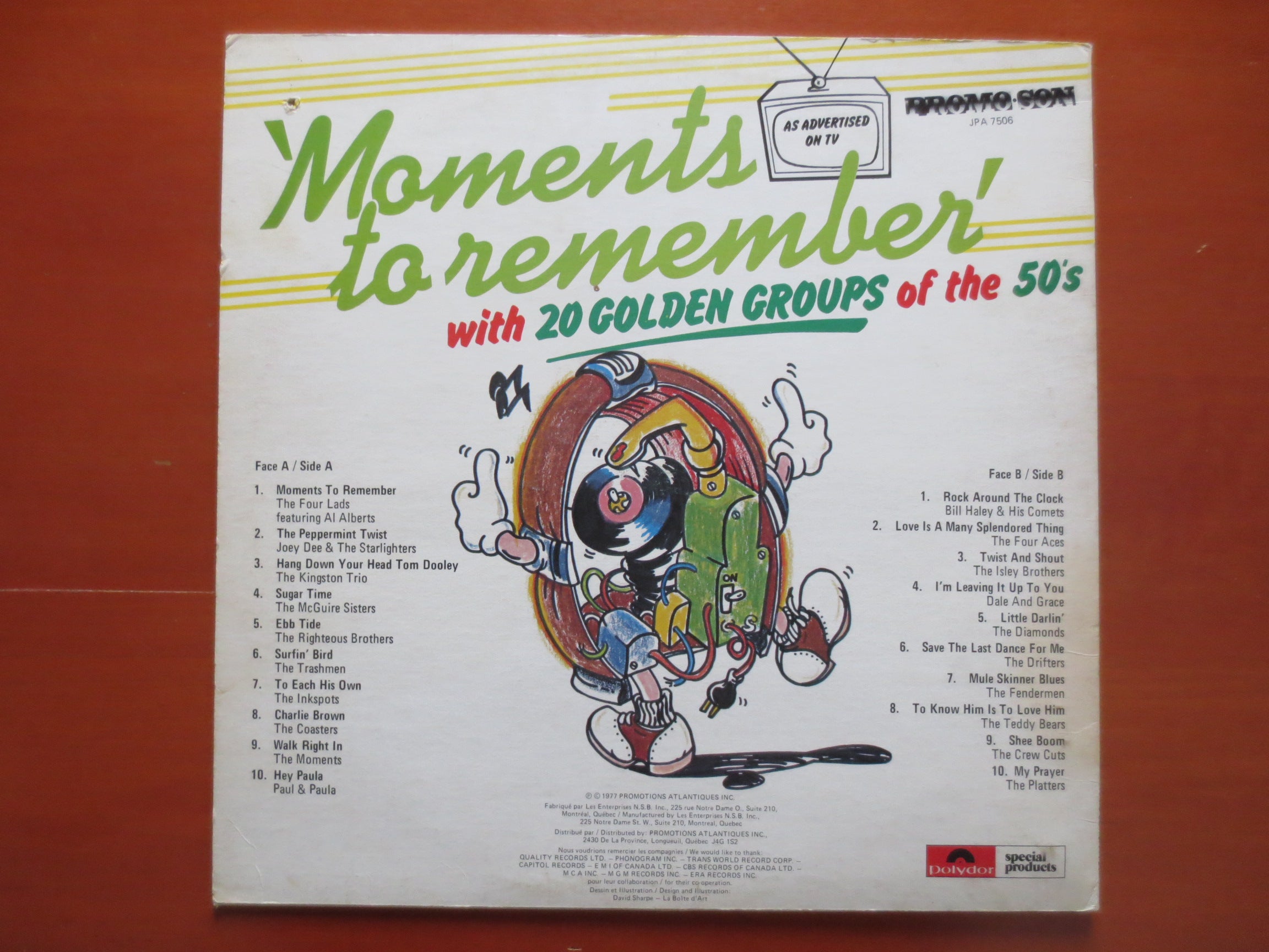 20 Golden Groups of the 50's (1977) Vinyl LP