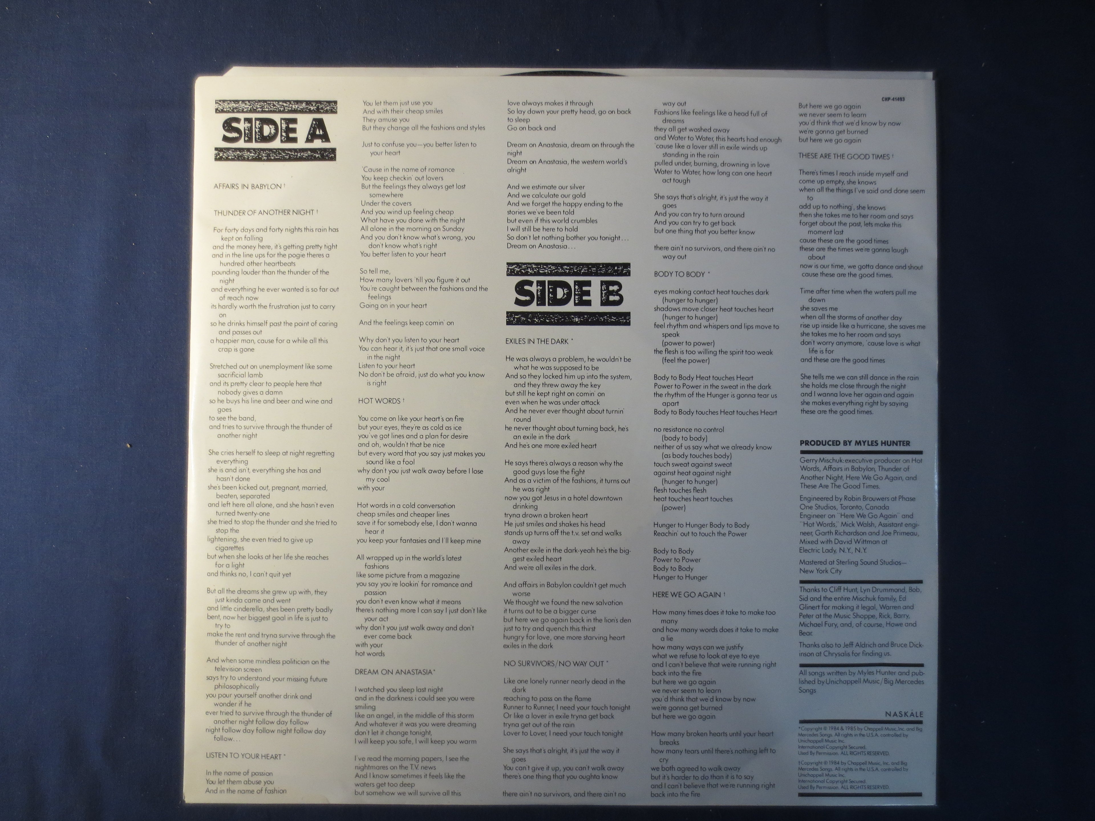 Refugee – Affairs in Babylon (1985) [Vinyl LP]