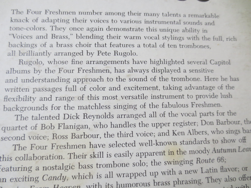 The Four Freshmen – Voices and Brass (1960) Vinyl LP