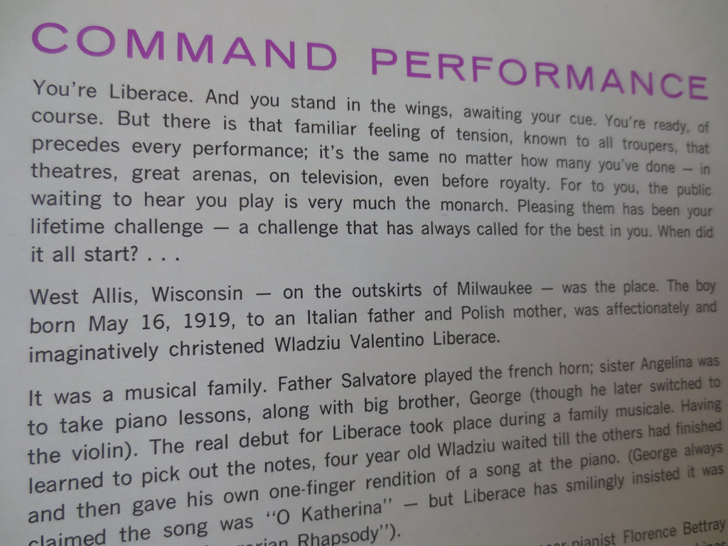 Liberace – The Best of Liberace (1965) Vinyl 2xLP