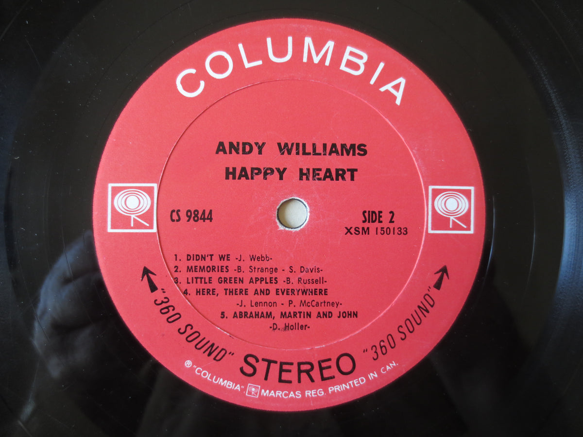 Andy Williams – Happy Heart (1969) Vinyl LP