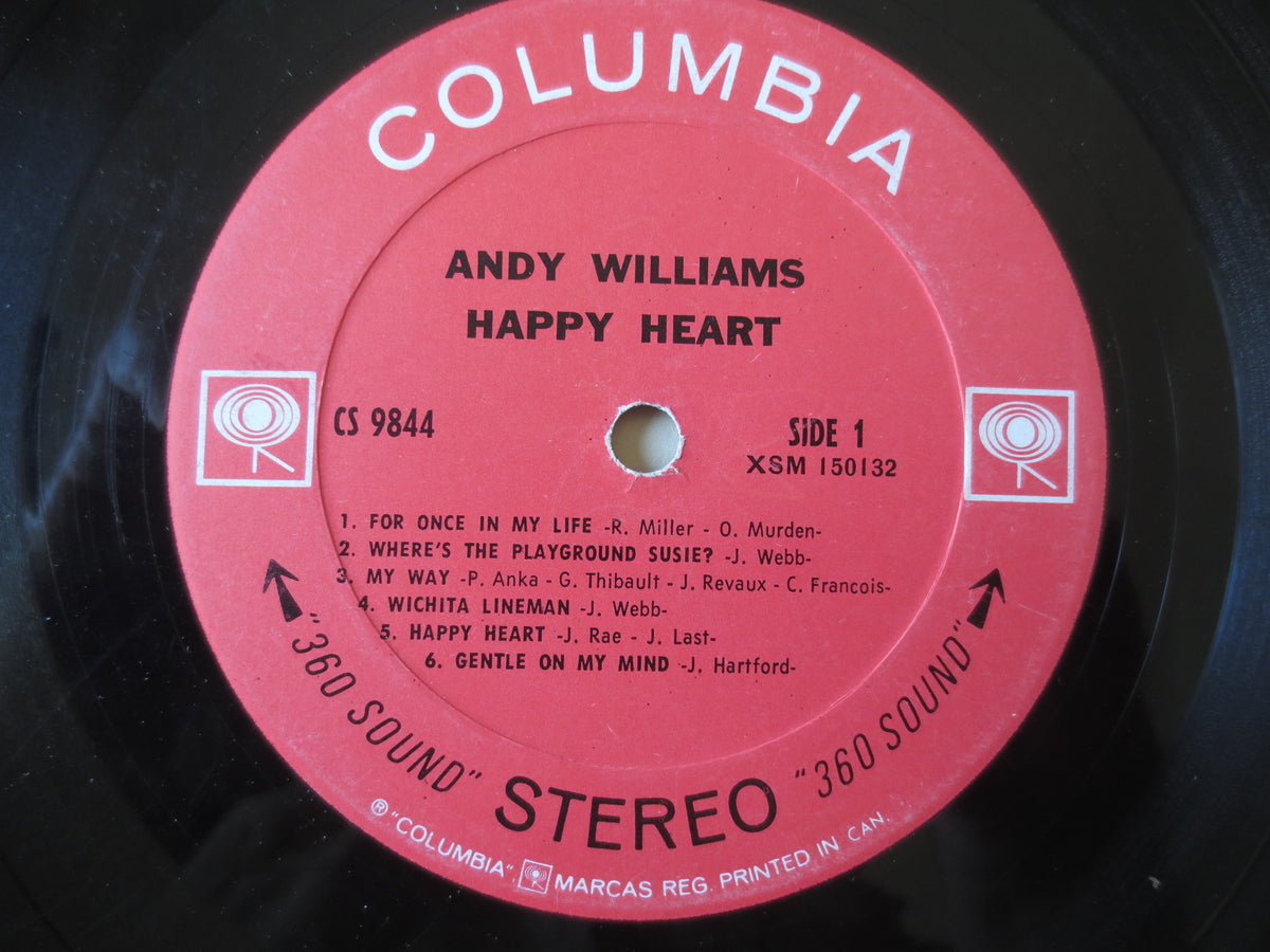 Andy Williams – Happy Heart (1969) Vinyl LP