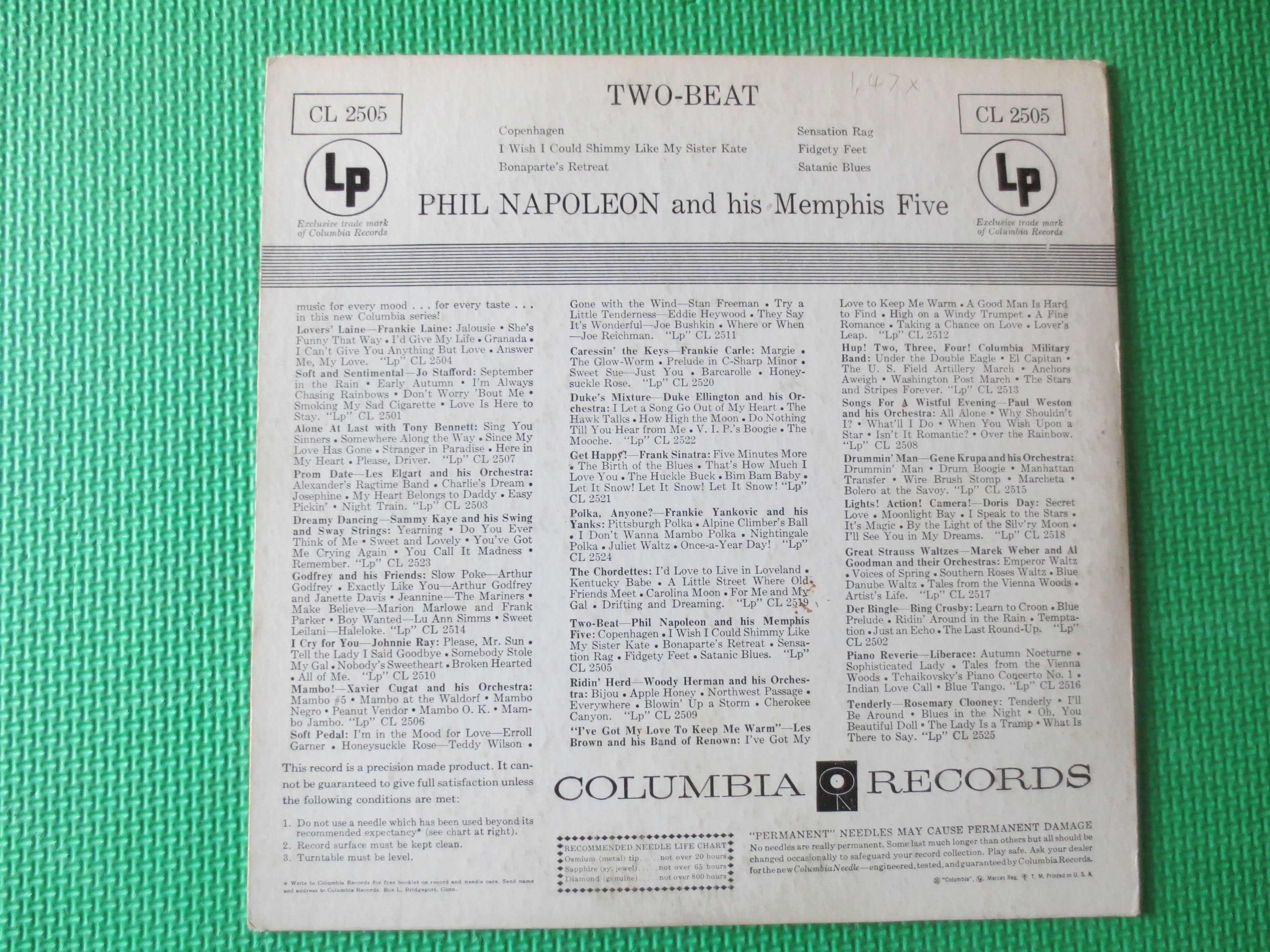 Phil Napoleon & His Memphis Five – Two Beat (1955) Vinyl LP
