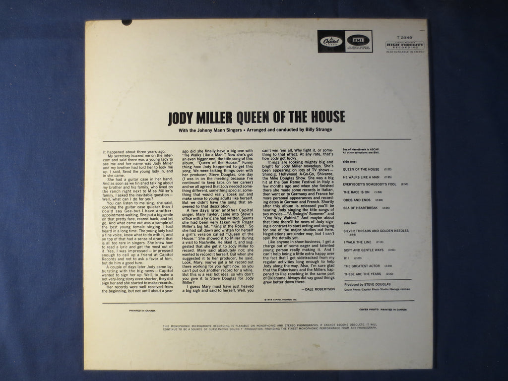 Jody Miller – Queen of the House (1965) Vinyl LP