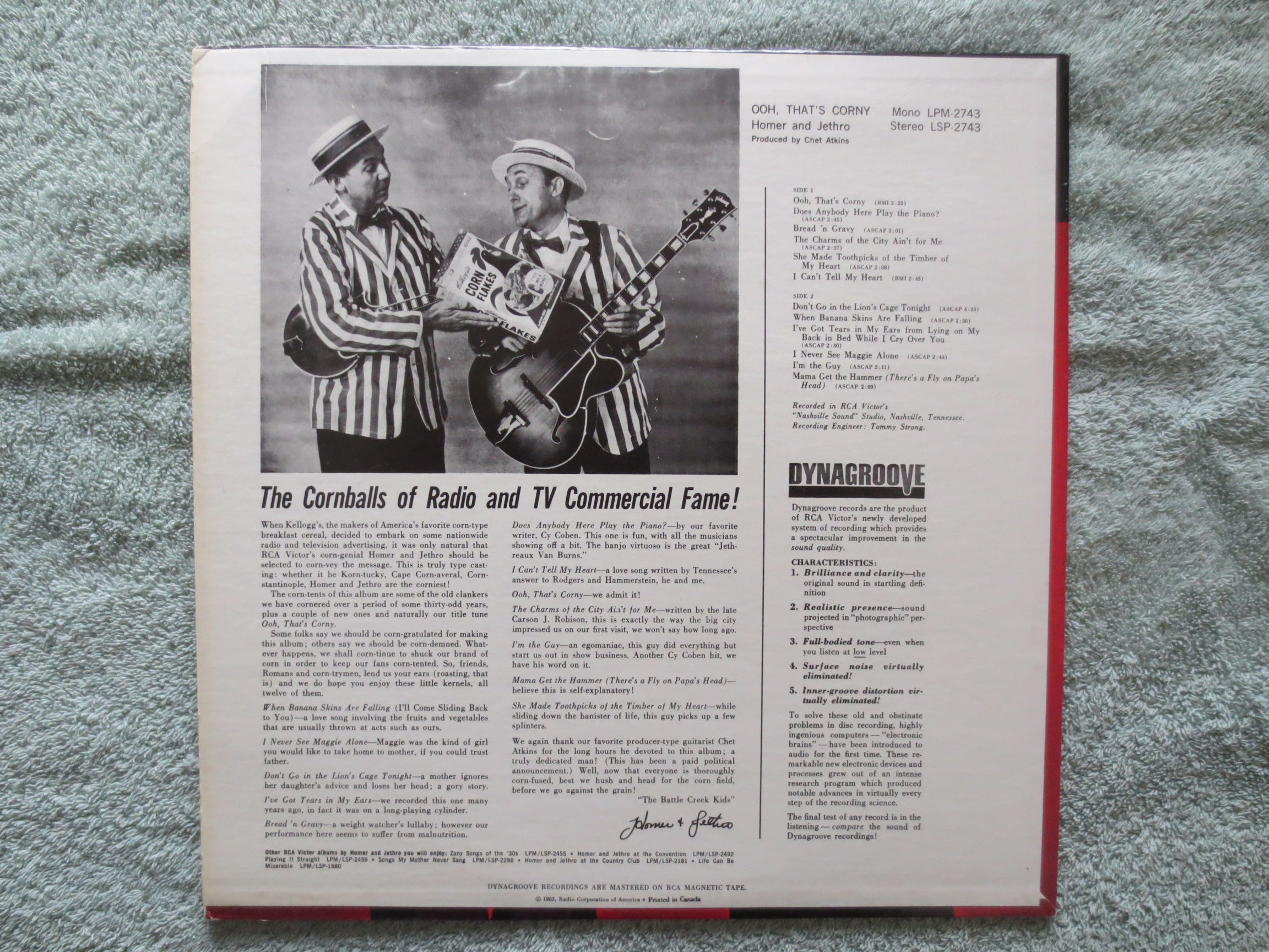 Homer & Jethro – Ooh That's Corny (1963) Vinyl LP
