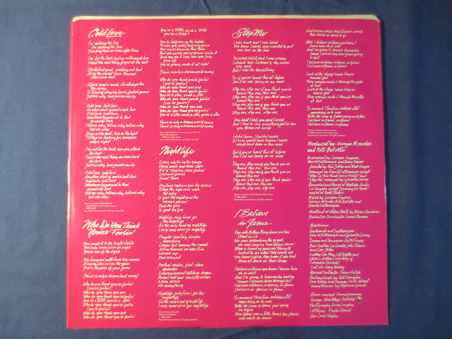 DONNA SUMMER, The WANDERER, Donna Summer Vinyl, Donna Summer Lp, Vintage Vinyl, Disco Records, Vinyl Lp, 1980 Records