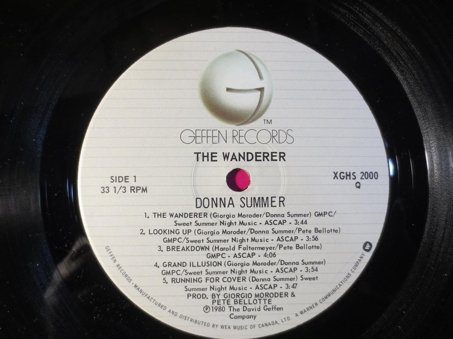 DONNA SUMMER, The WANDERER, Donna Summer Vinyl, Donna Summer Lp, Vintage Vinyl, Disco Records, Vinyl Lp, 1980 Records