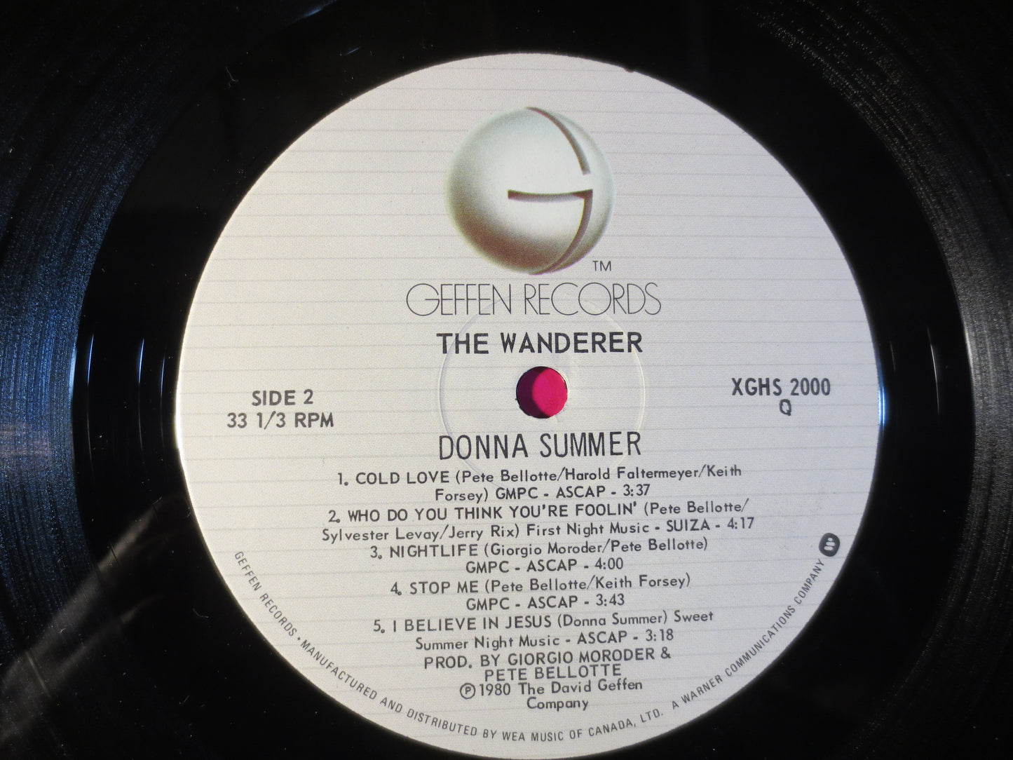 DONNA SUMMER, The WANDERER, Donna Summer Vinyl, Donna Summer Lp, Vintage Vinyl, Disco Records, Vinyl Lp, 1980 Records