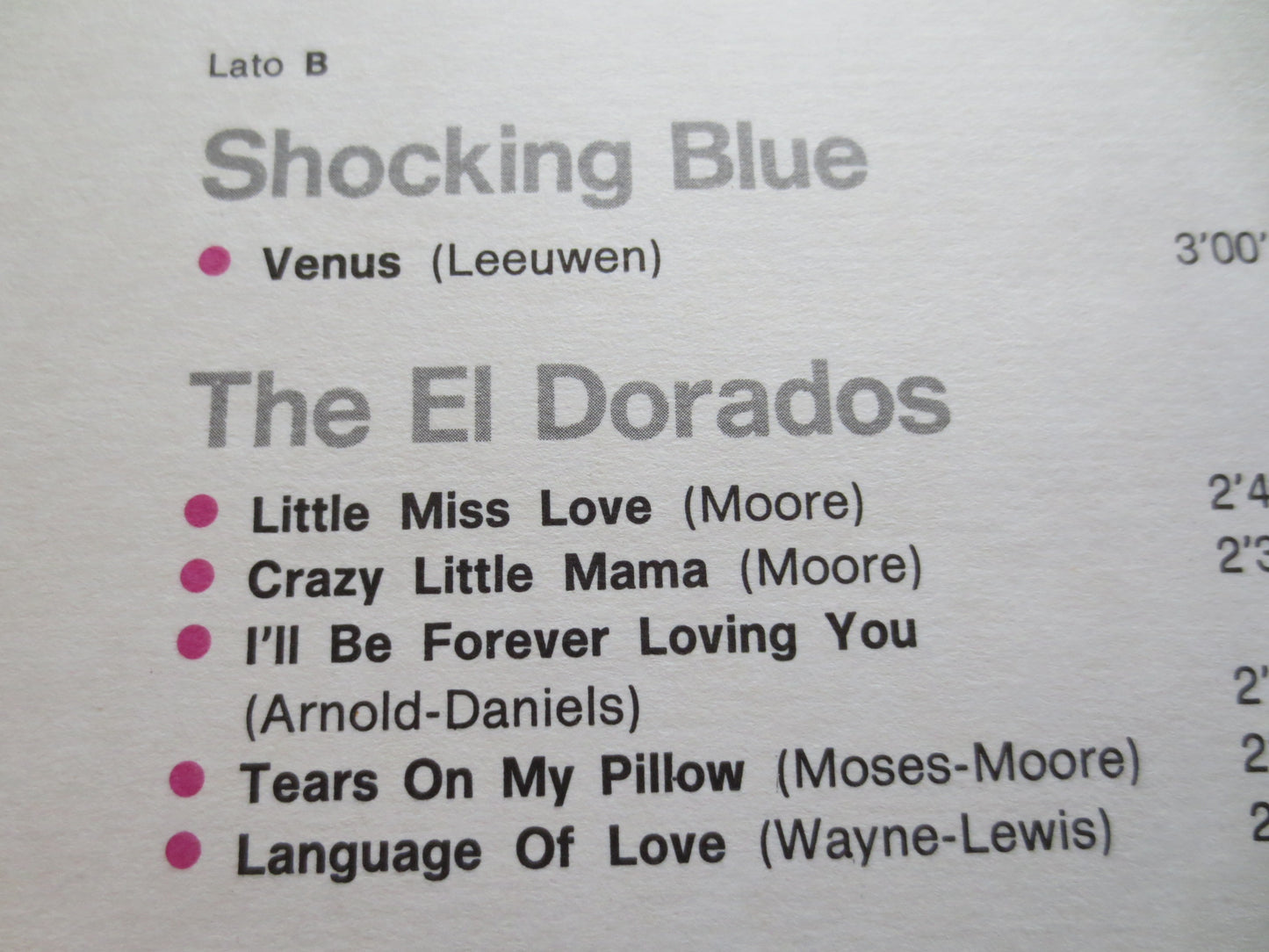 La Grande Storia Del Rock, FATS DOMINO Album, SHOCKING Blue Album, Chris Montez Album, El Dorados Album, Lps, 1981 Records