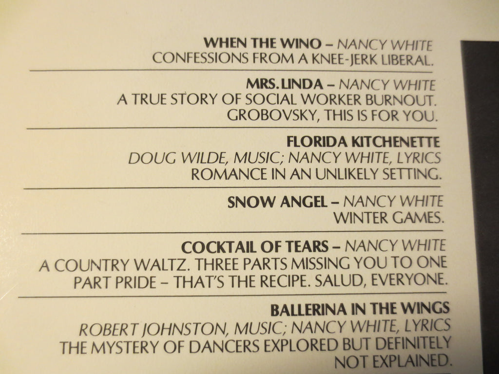 Nancy White – Unexpected (1983) Vinyl LP