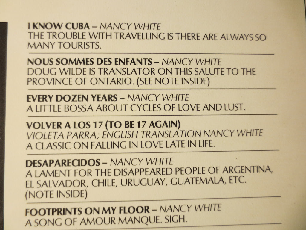 Nancy White – Unexpected (1983) Vinyl LP