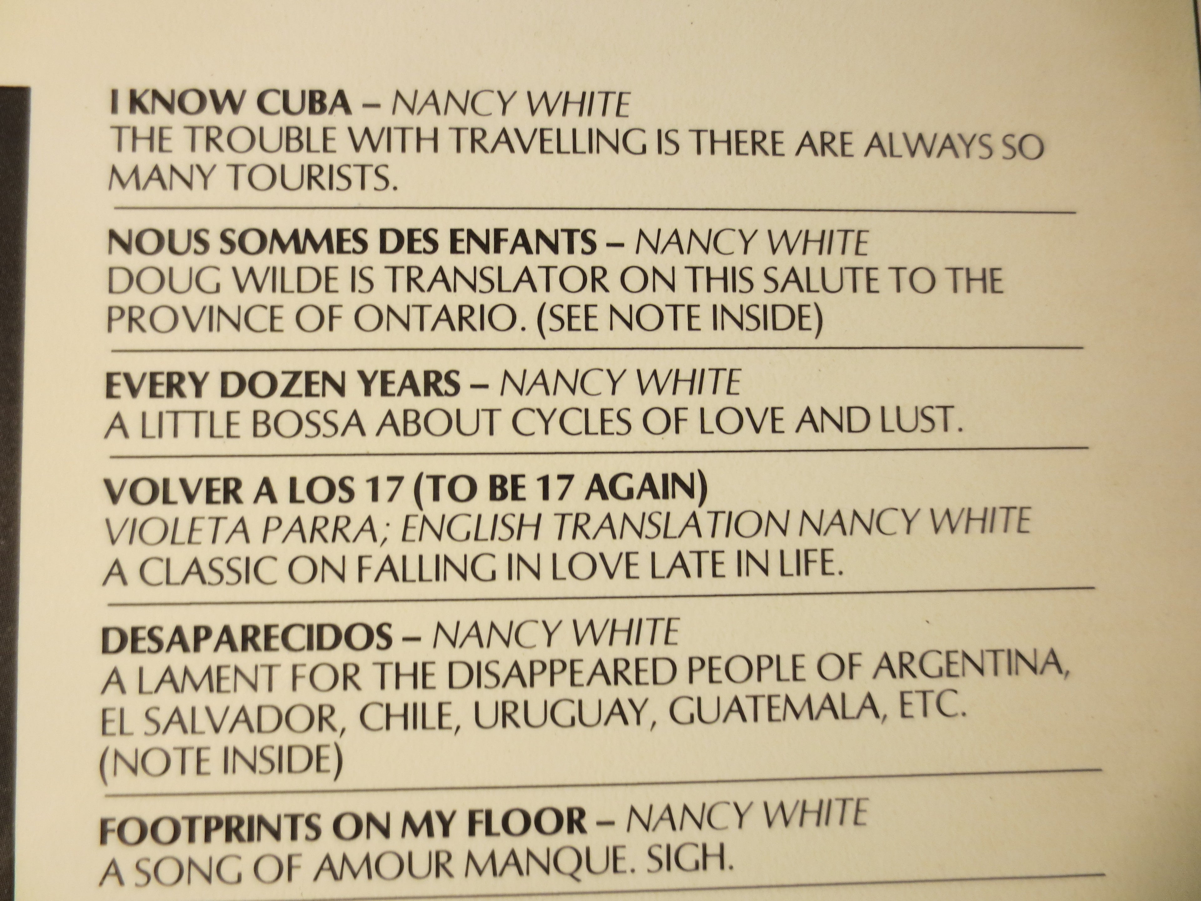 Nancy White – Unexpected (1983) Vinyl LP